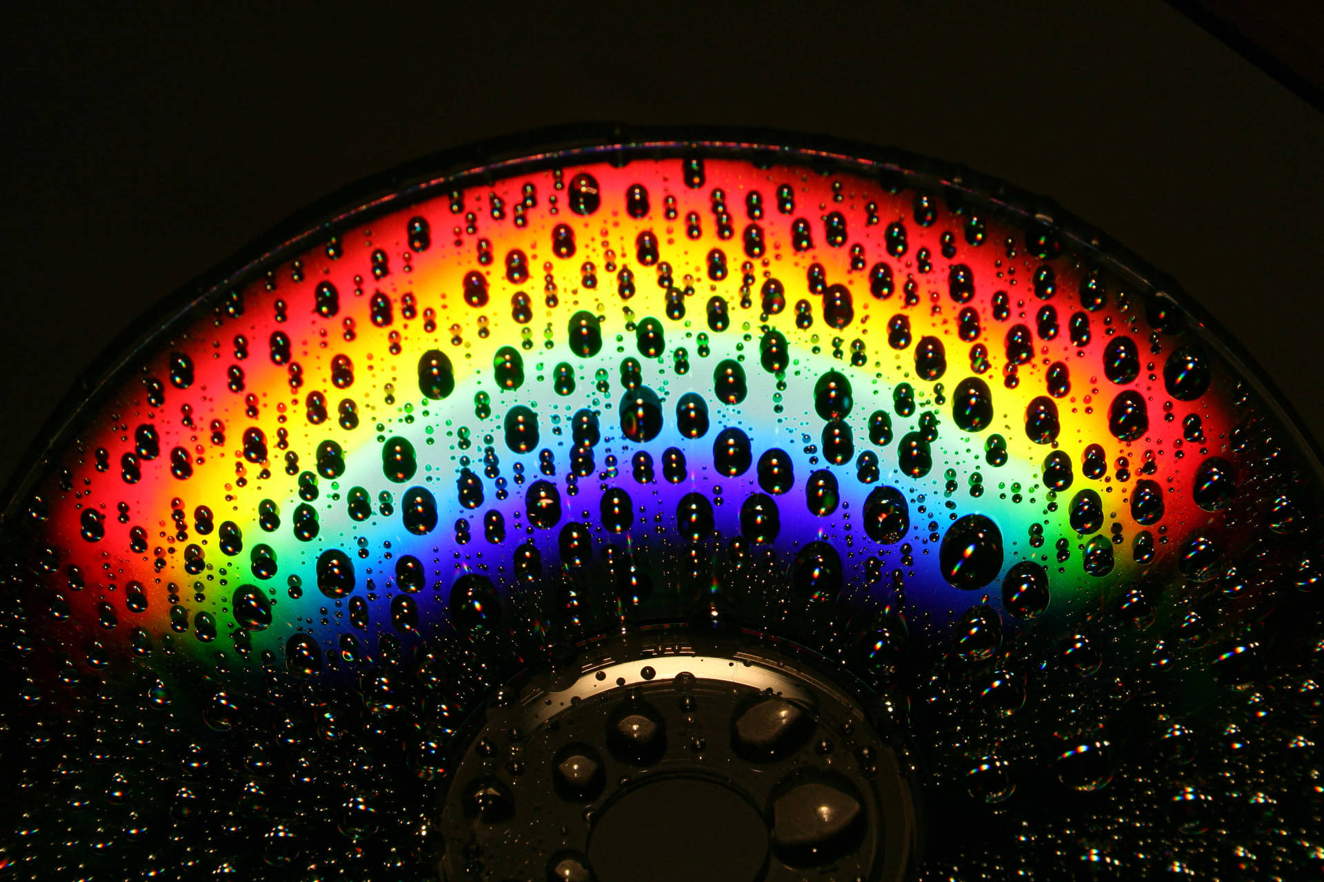 Rainbow Aesthetic Compact Disk Background