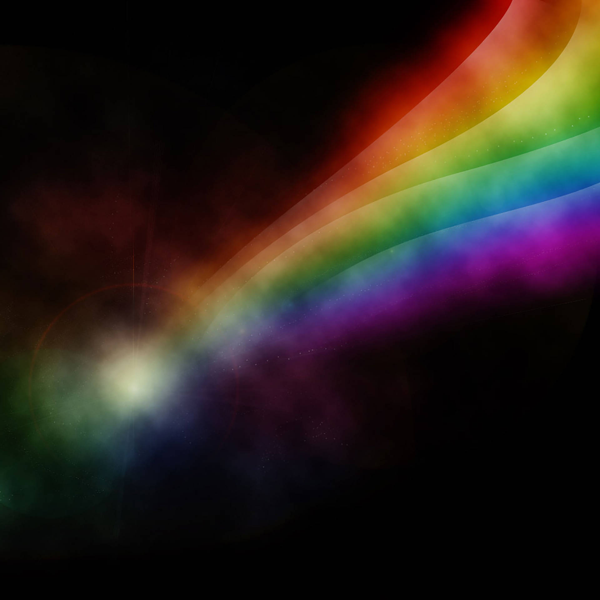 Rainbow Aesthetic Silhouette Background