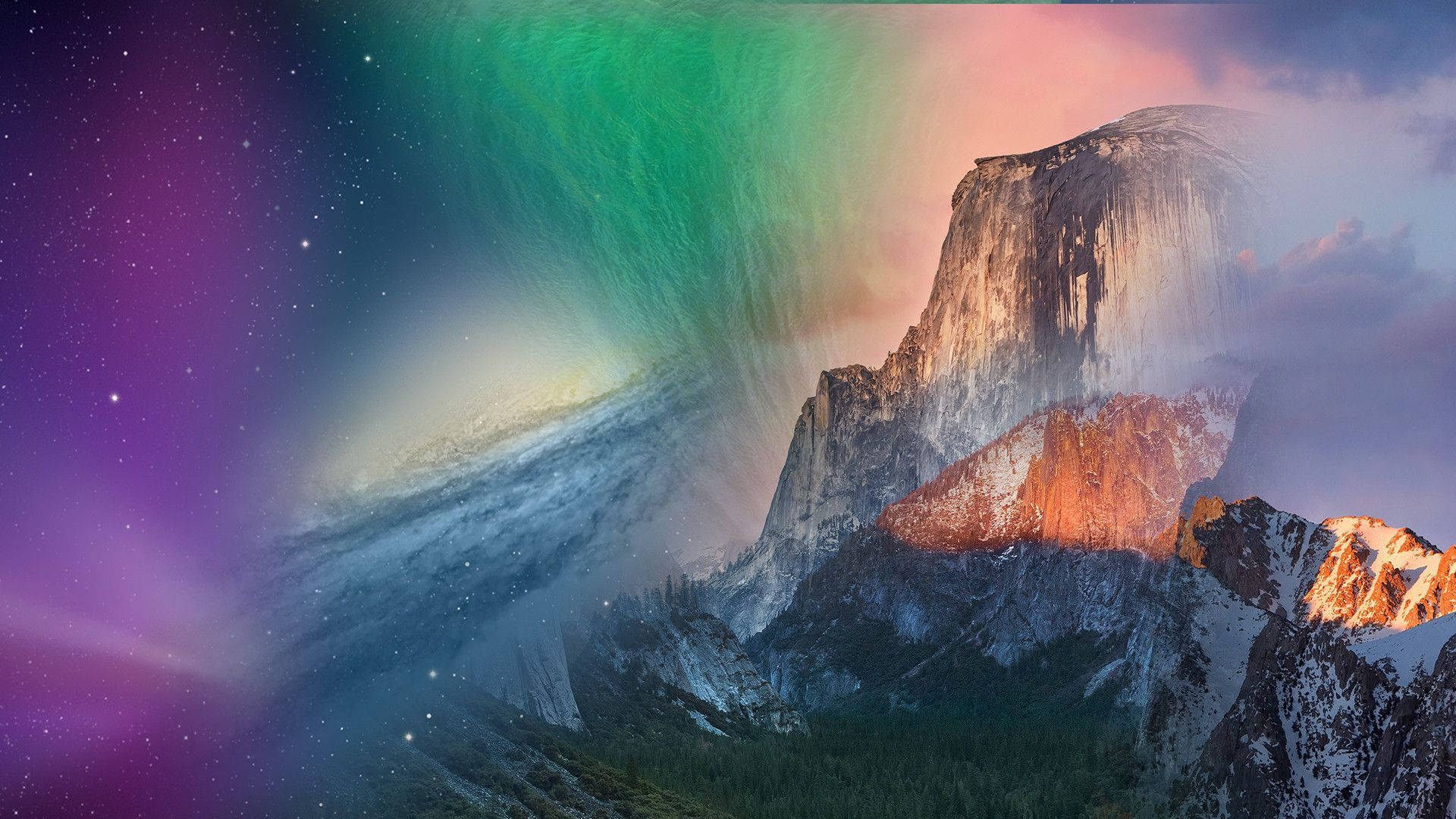 Rainbow Aurora Macos Background