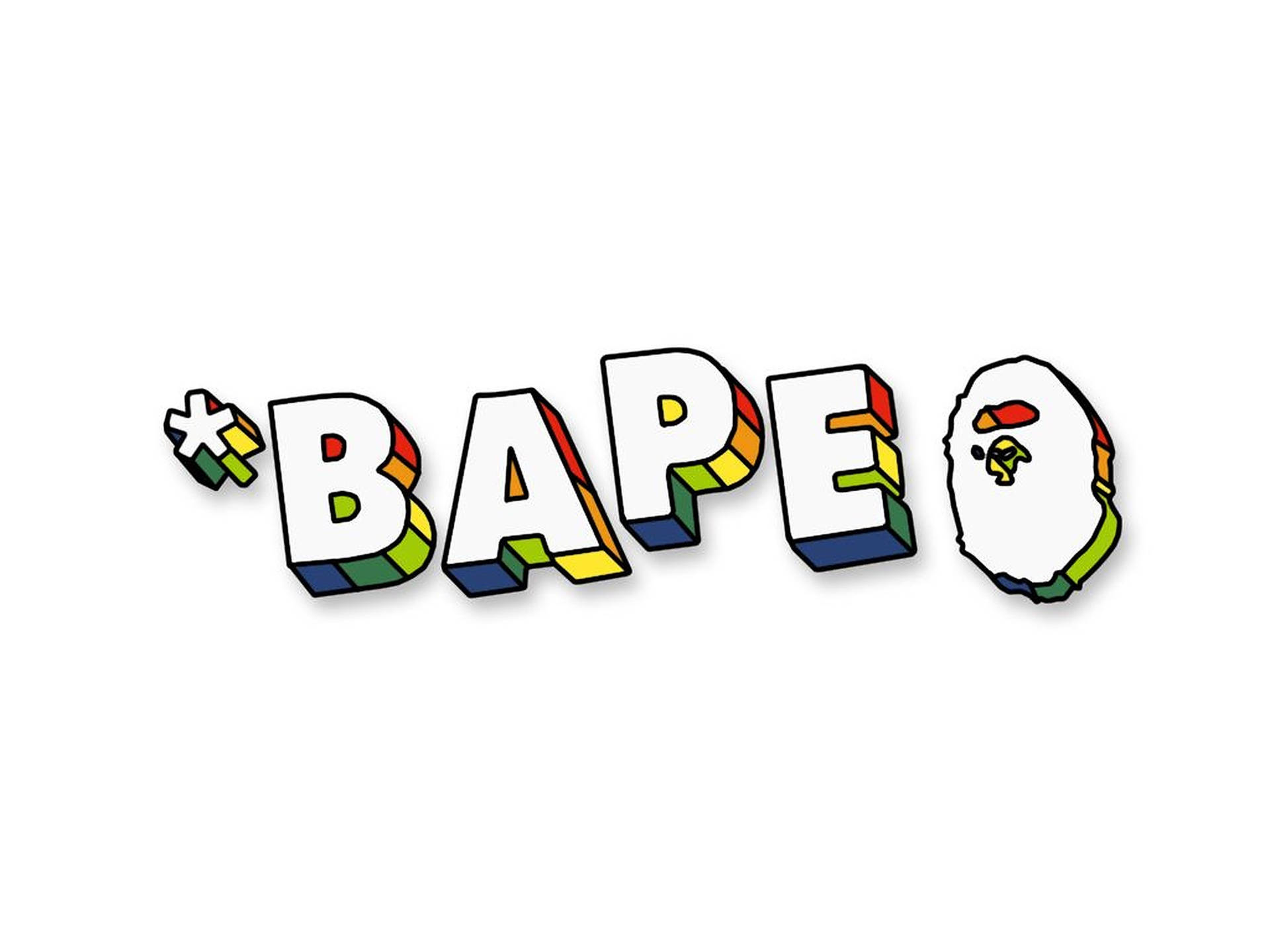 Rainbow Bape Logo Background