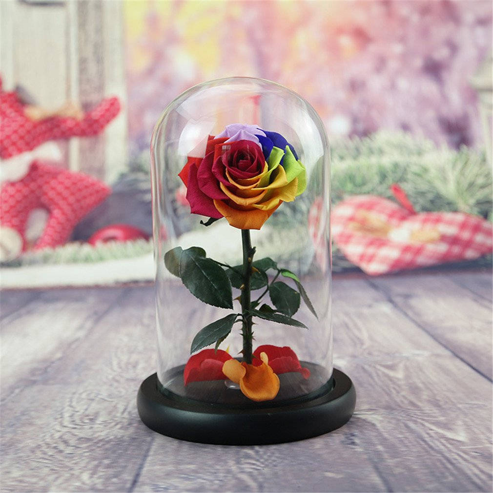 Rainbow Beauty And The Beast Rose Background