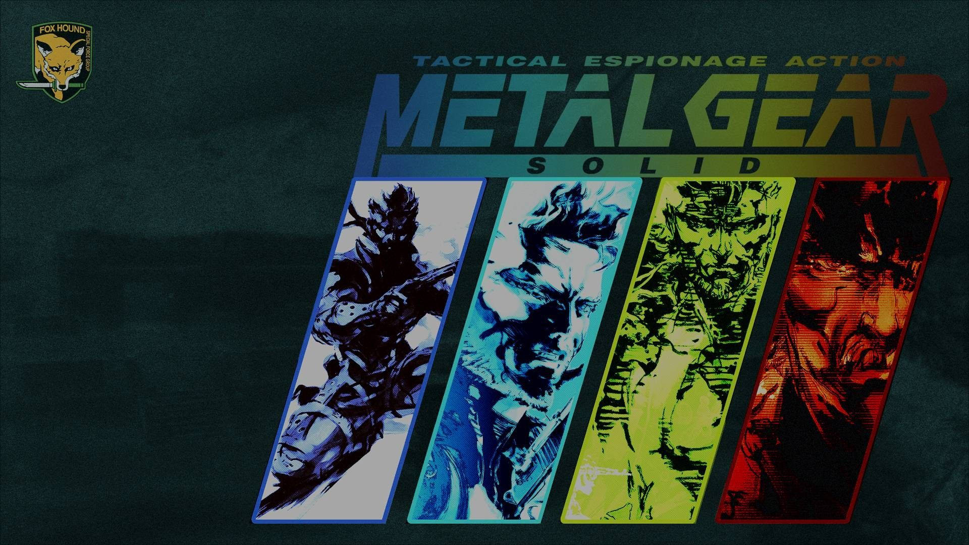 Rainbow Black Metal Gear Solid Background