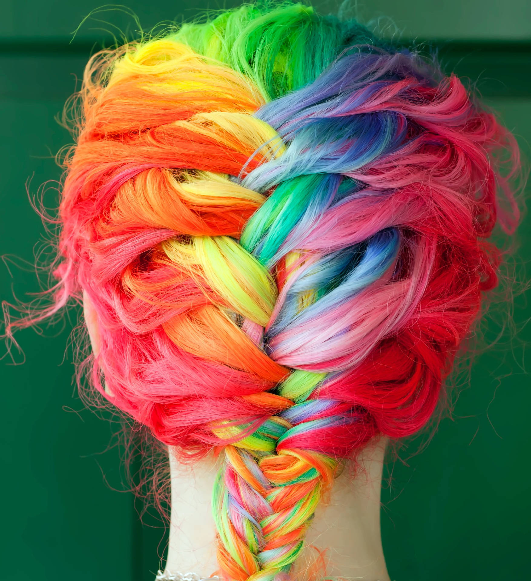 Rainbow Braids Background