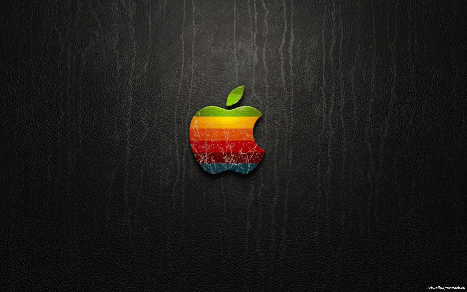 Rainbow Colored Apple Logo 4k Background