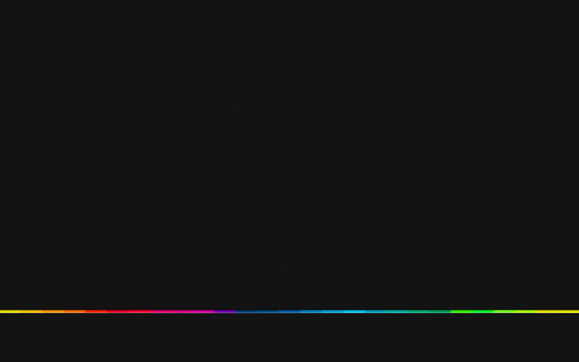 Rainbow-colored Line On Blank Black