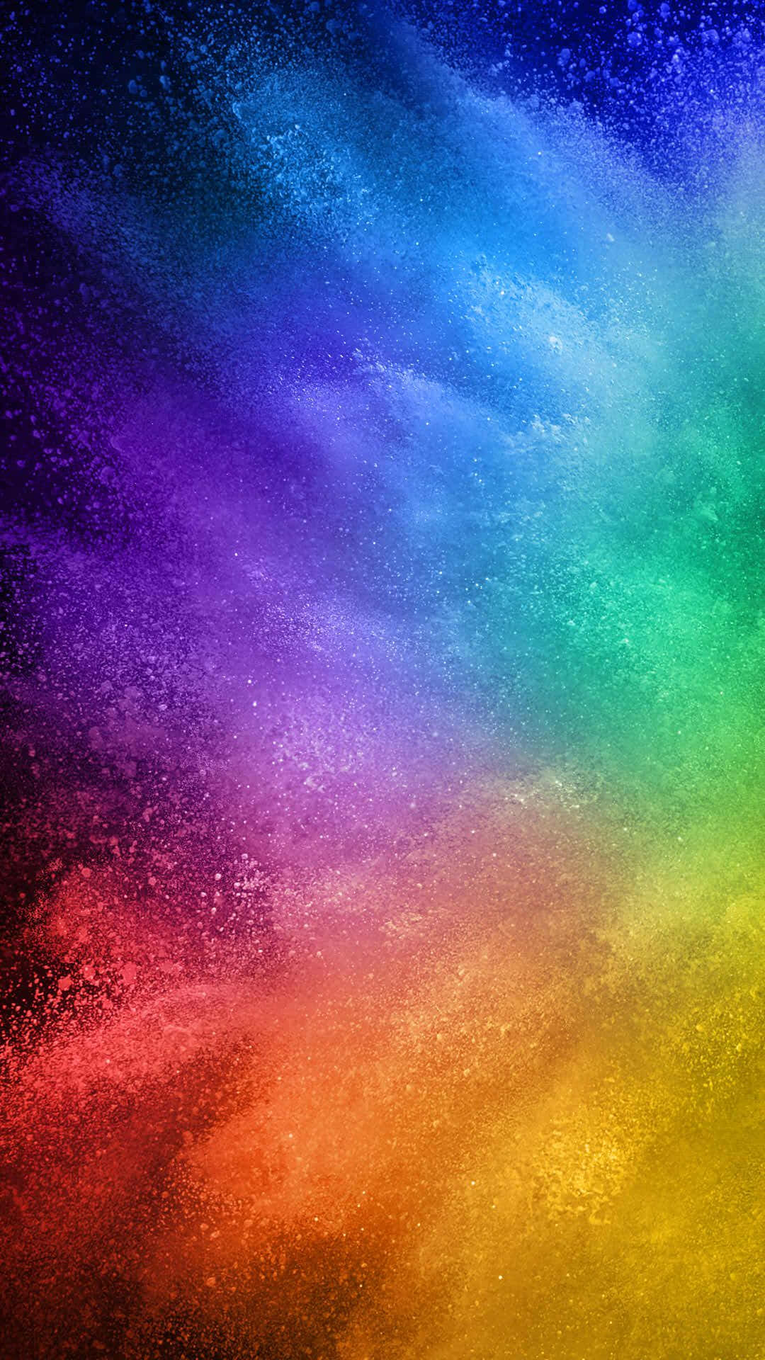 Rainbow Colored Paint On A Black Background Background