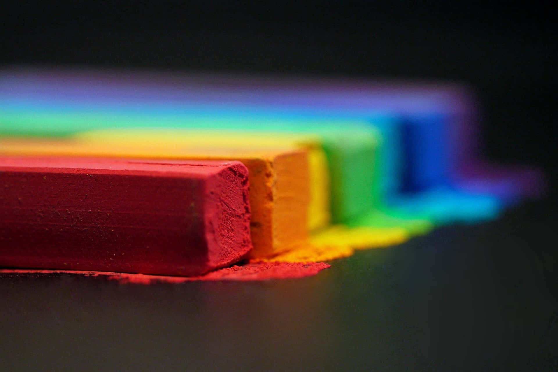 Rainbow Crayon Bars Pride Desktop Background