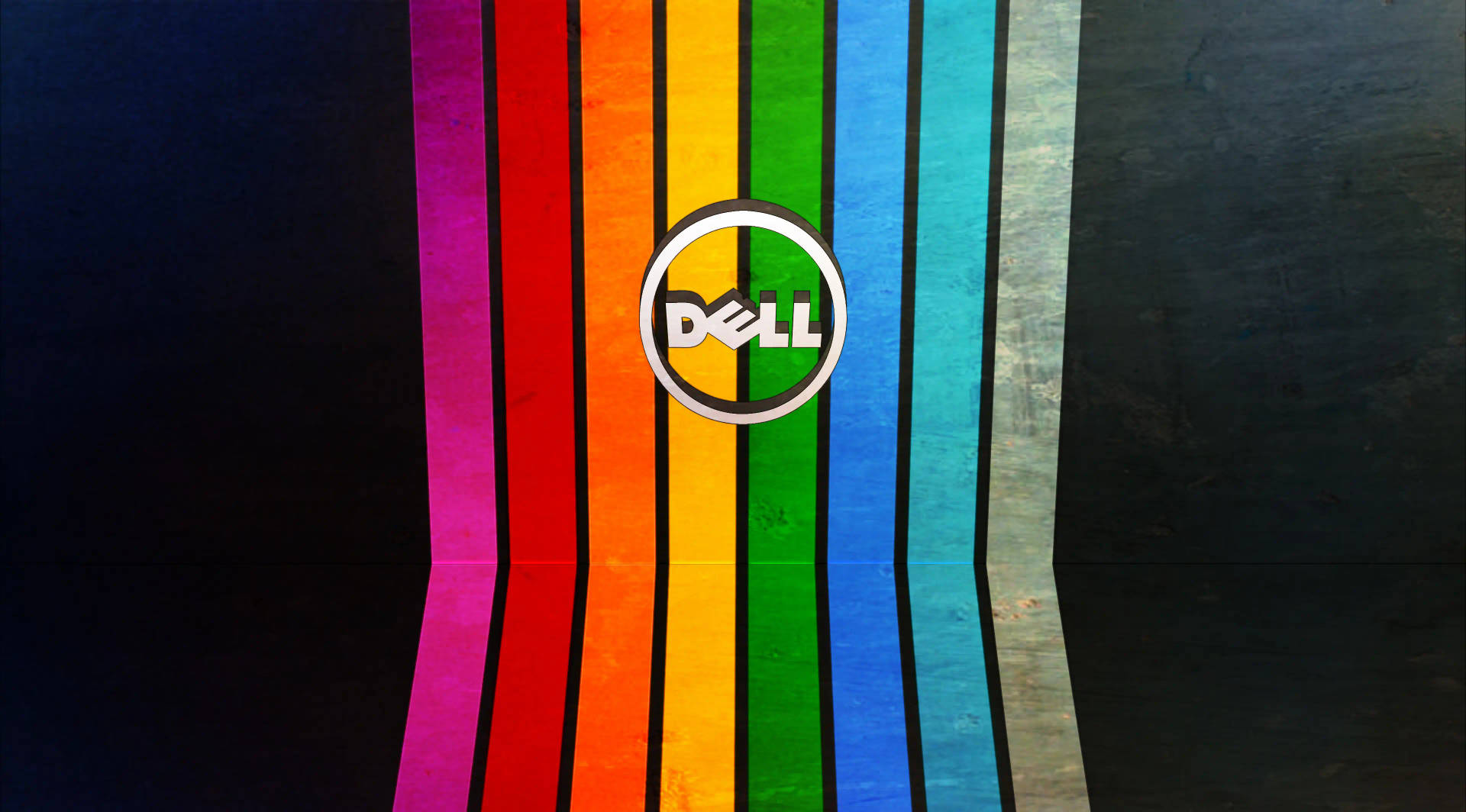 Rainbow Dell 4k Logo Background