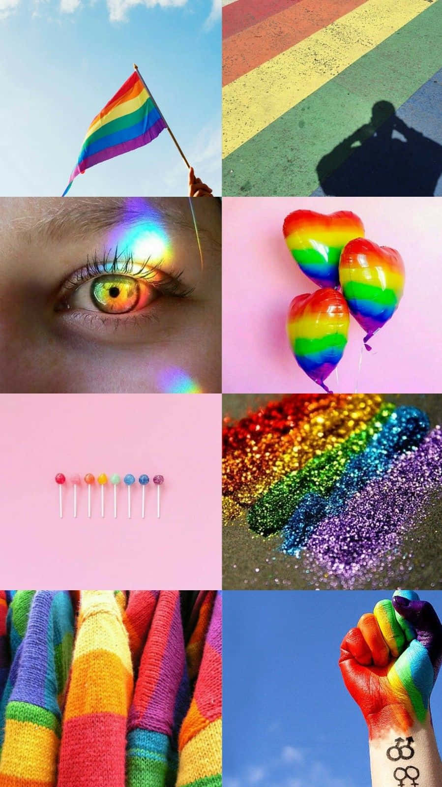 Rainbow Flag Collage - Rainbow Flag Collage Background