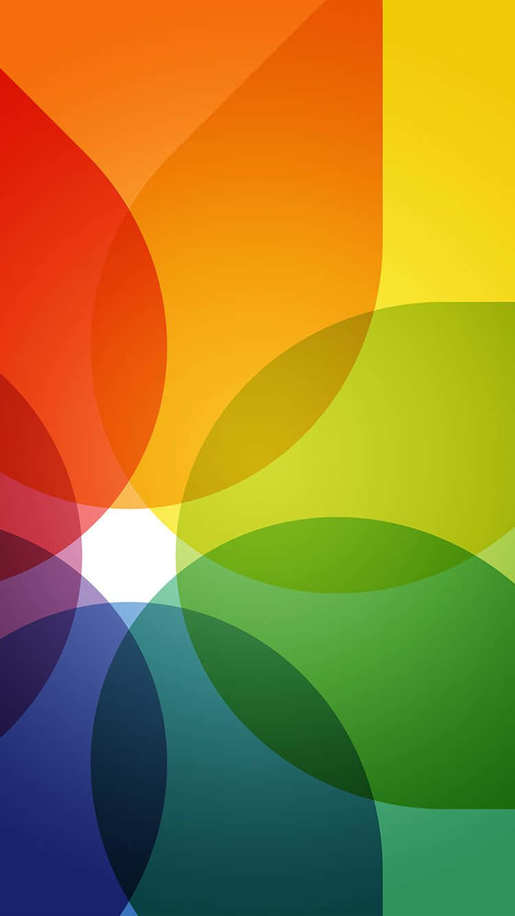 Rainbow Flower Iphone Digital Petals Background