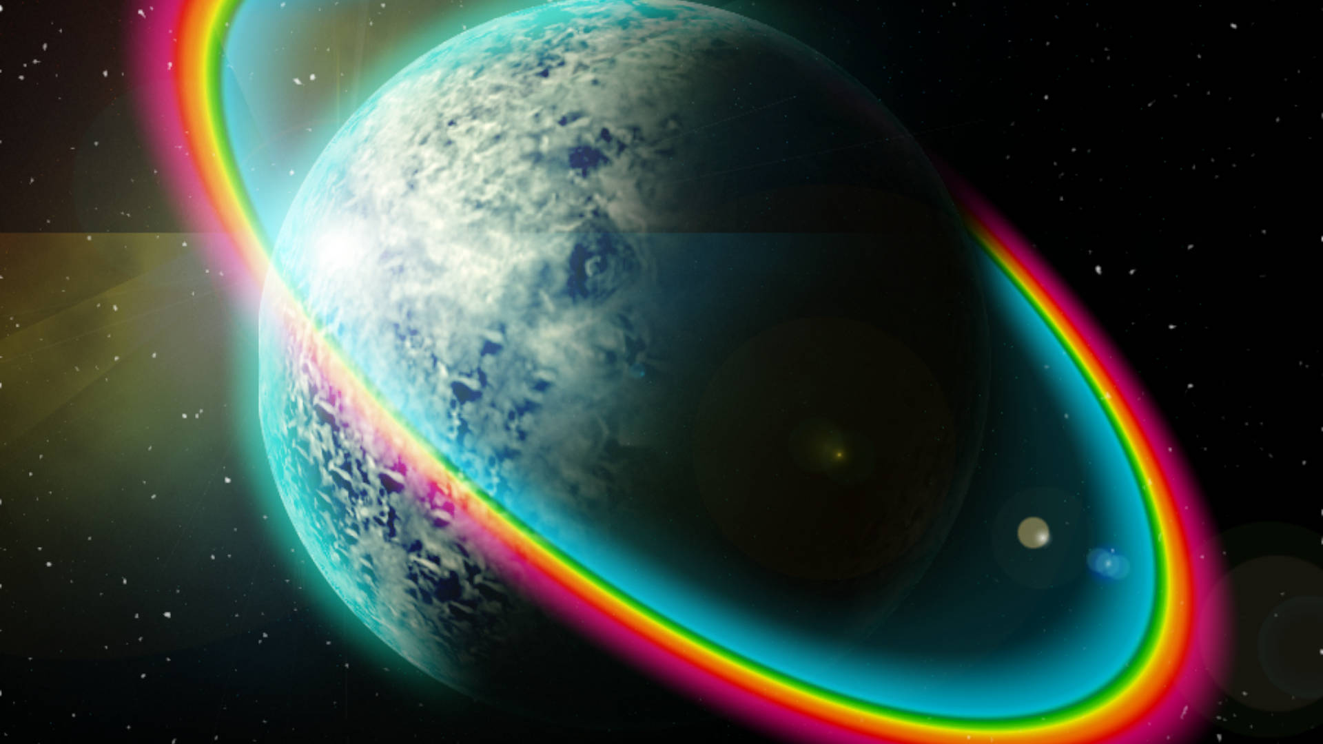 Rainbow Galaxy Planet In Outer Space