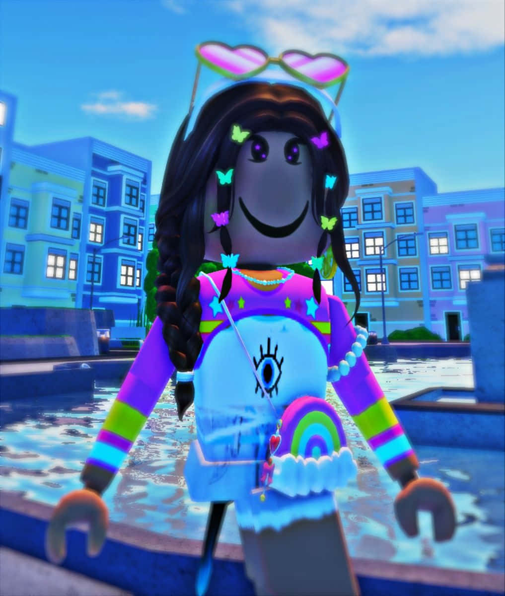 Rainbow Girl Roblox Pfp Background