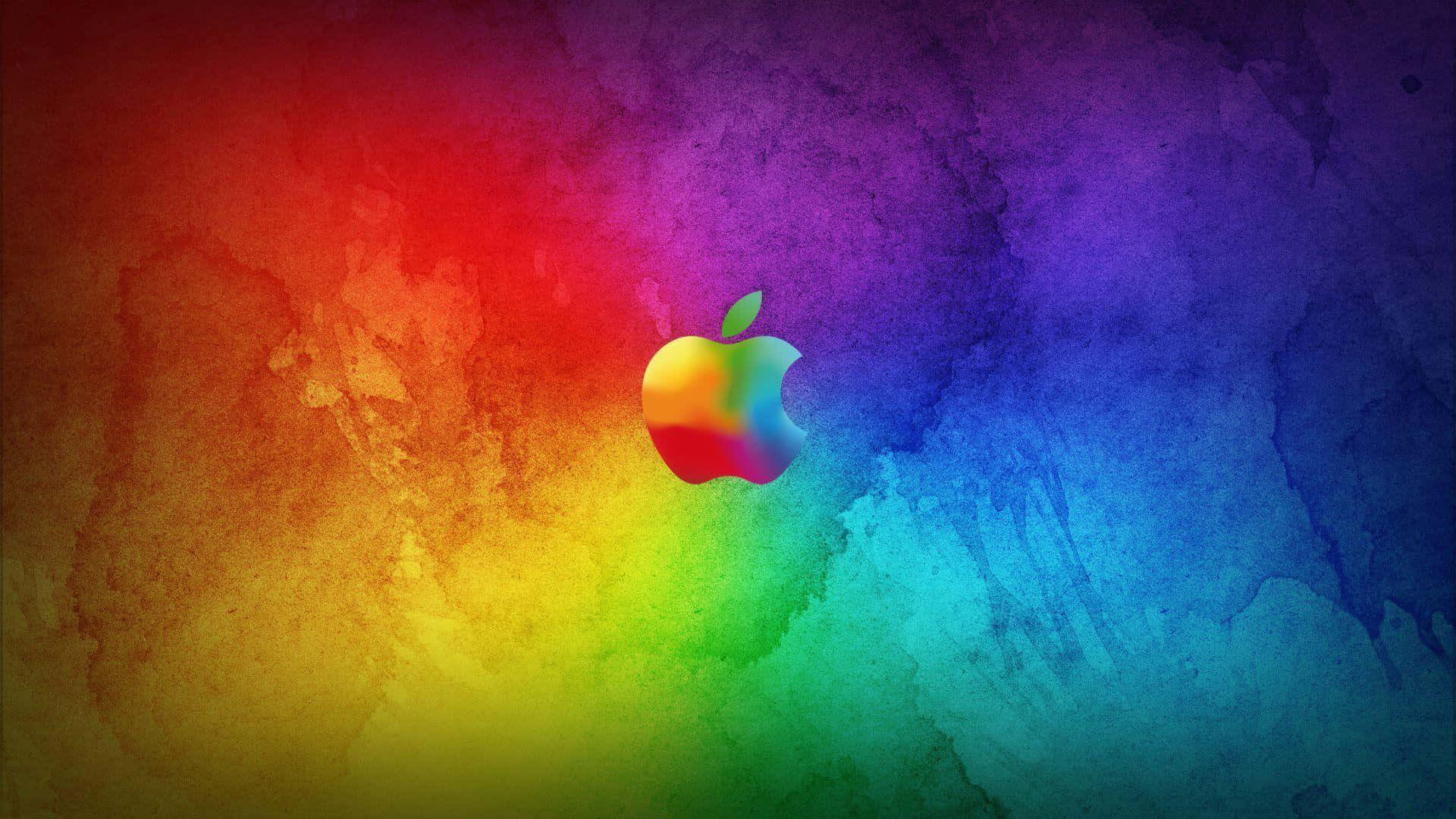 Rainbow Gradient Cool Mac Logo