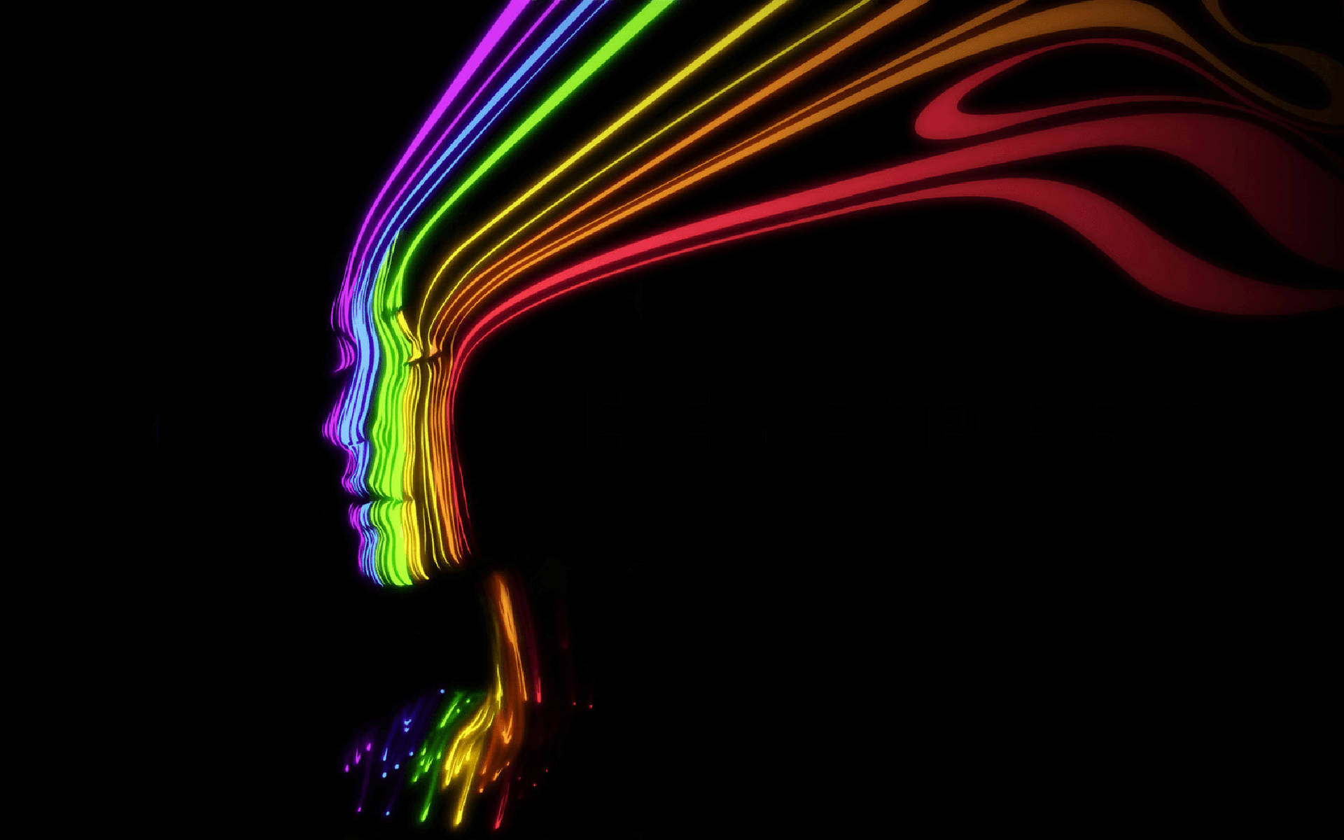 Rainbow Hair - Abstract Art Background