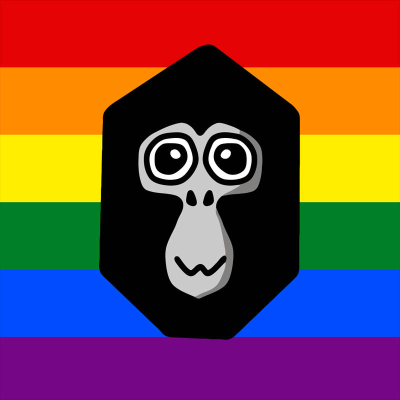 Rainbow Head Gorilla Tag Pfp Background