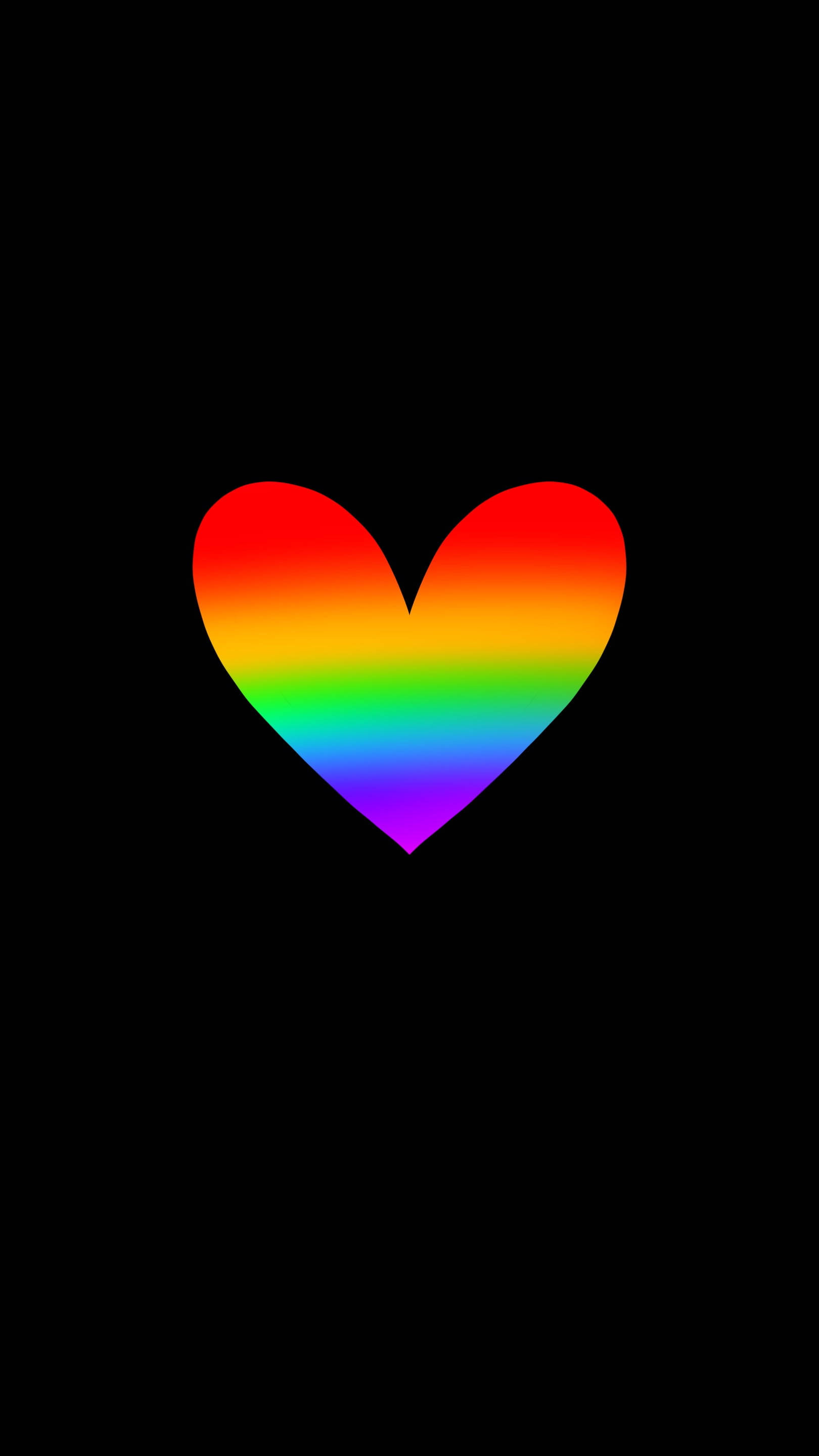 Rainbow Heart Lgbt Phone Background