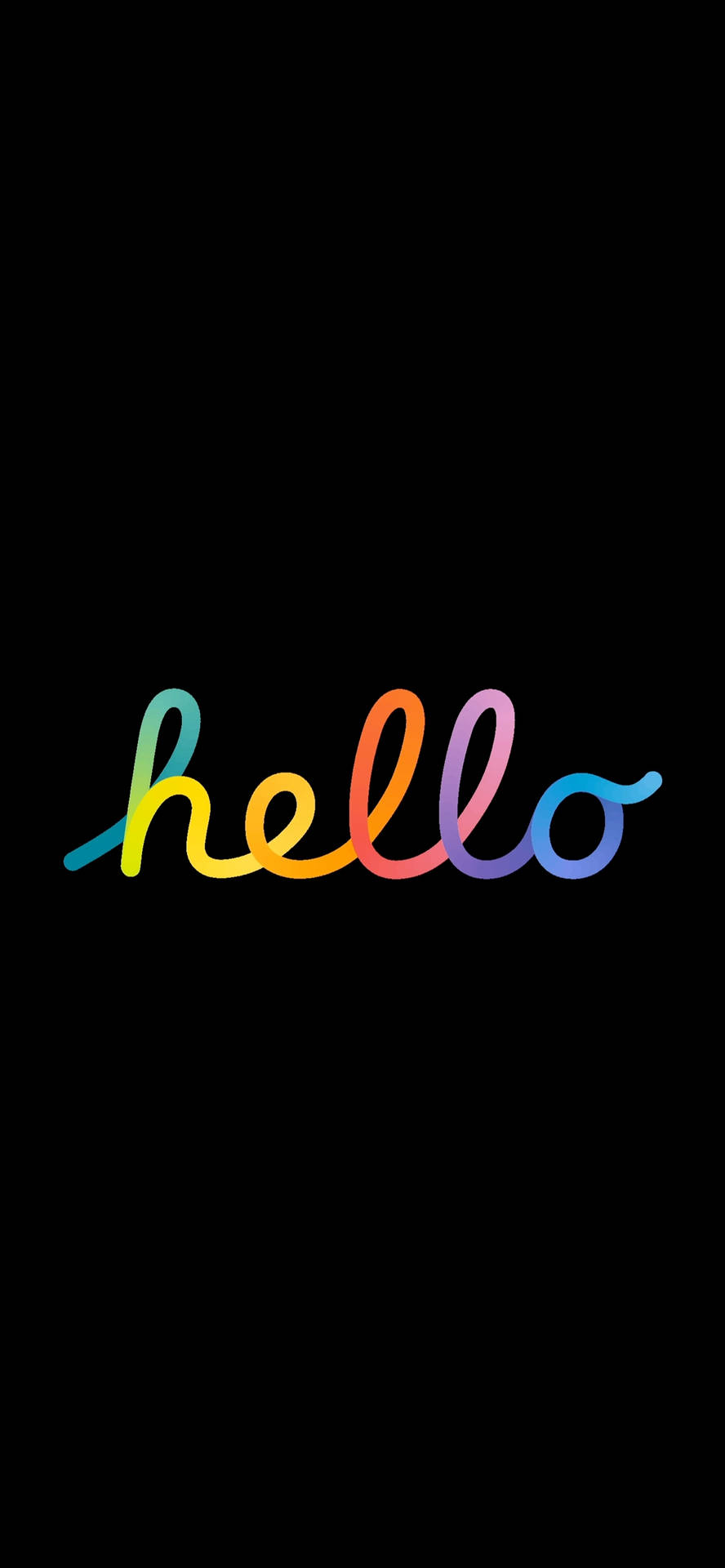 Rainbow Hello Greeting For Iphone Background