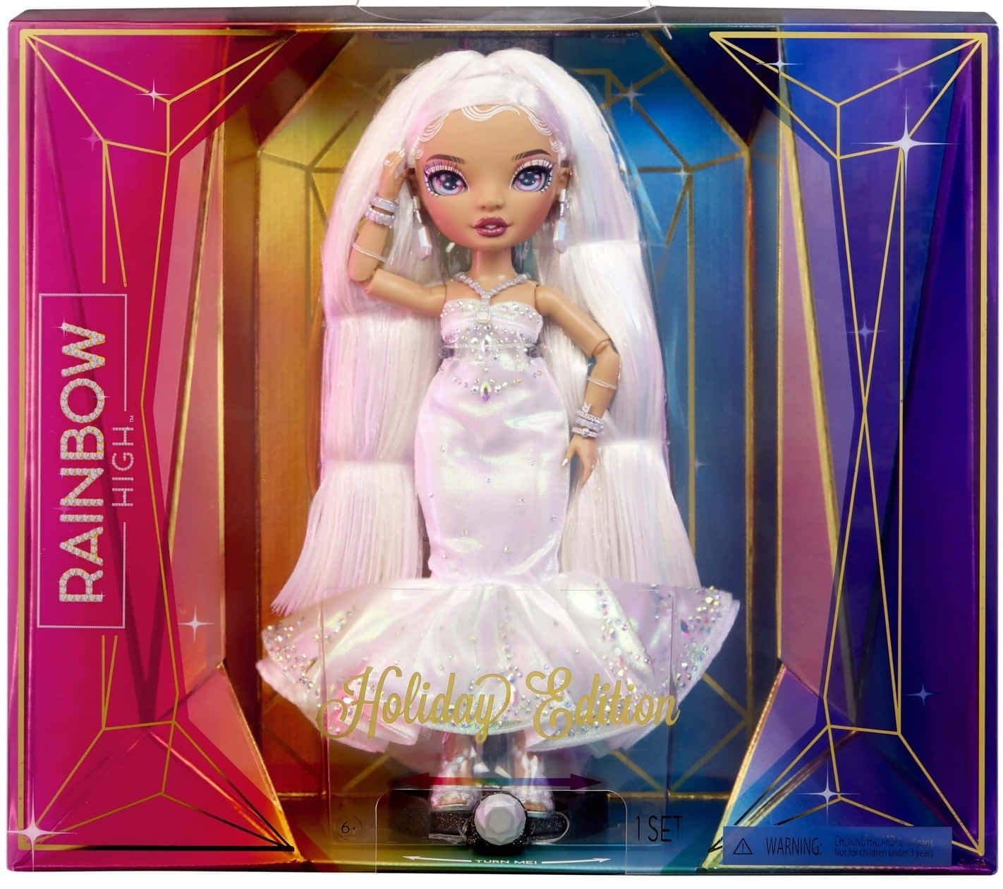 Rainbow Holiday Collection Doll In A Box Background