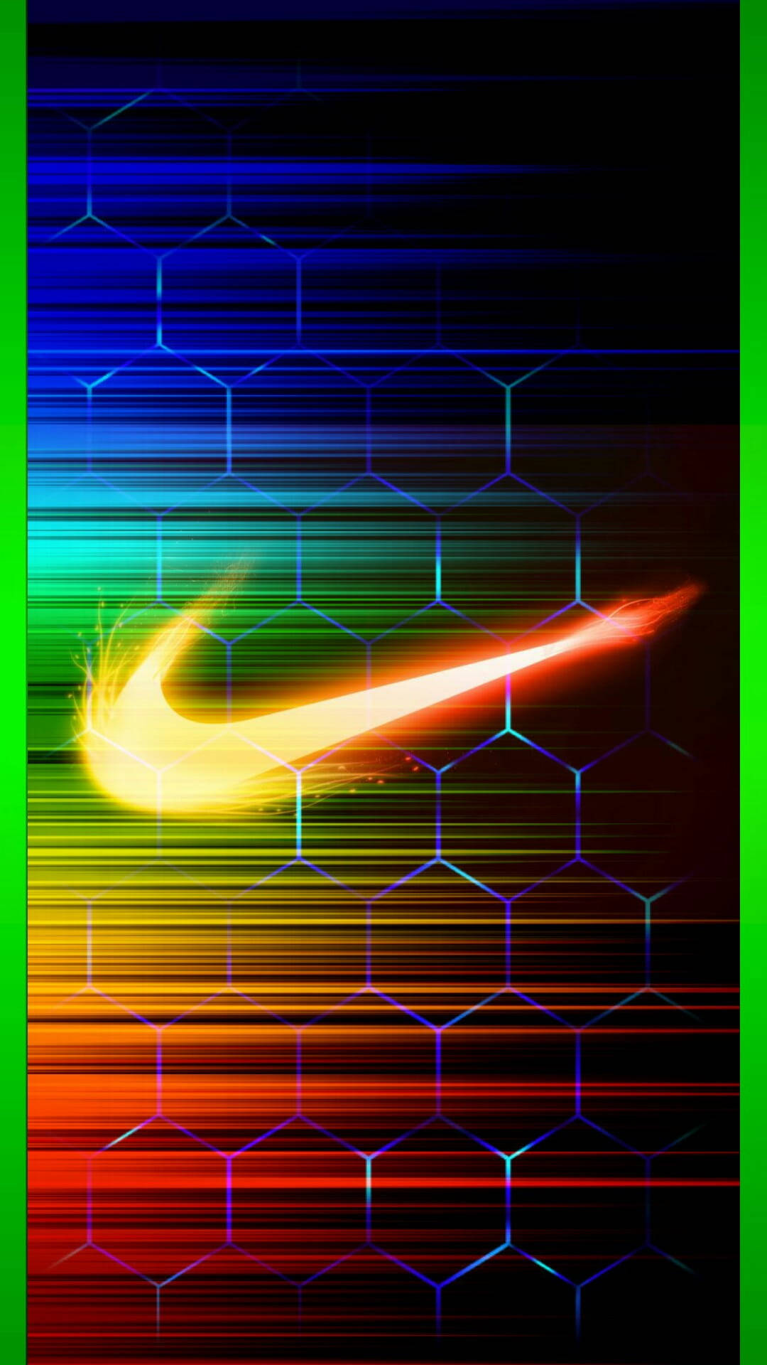 Rainbow Horizontal Nike Iphone Background Background