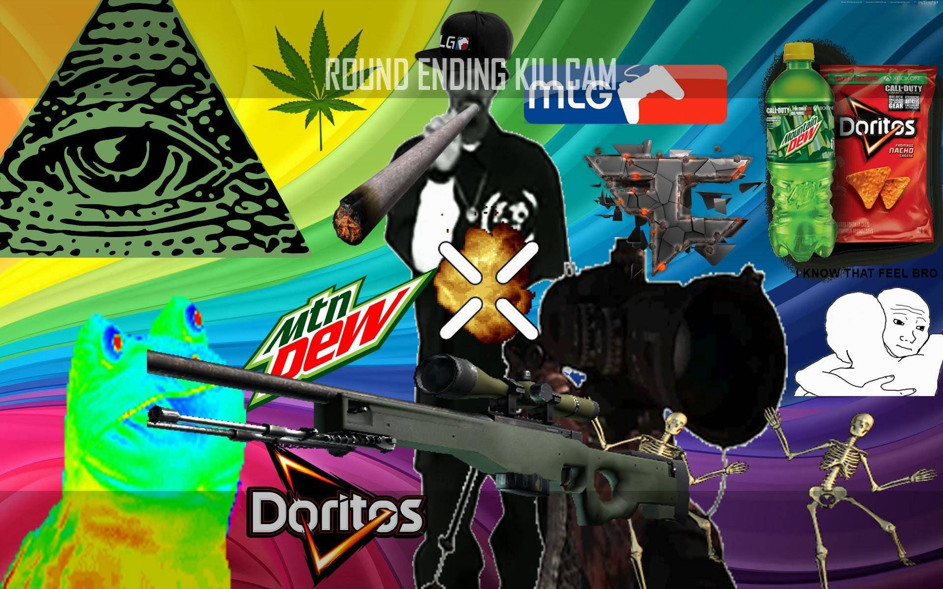 Rainbow Illuminati Meme Mlg Background
