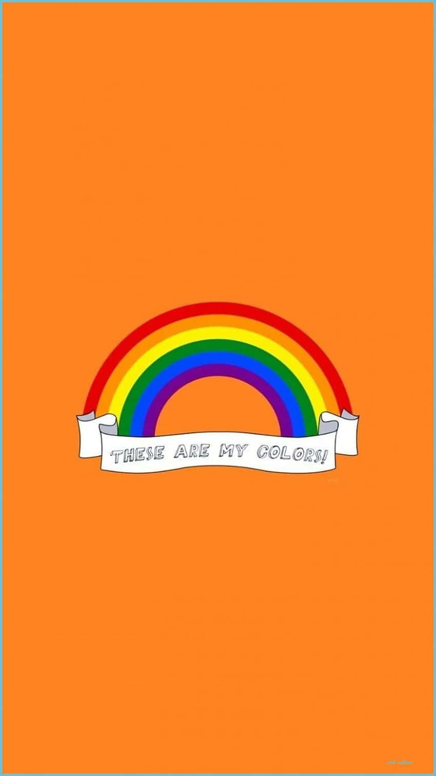 Rainbow In Orange Pride Desktop