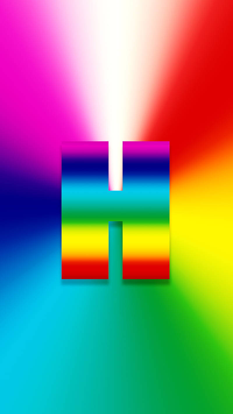Rainbow Letter H Background
