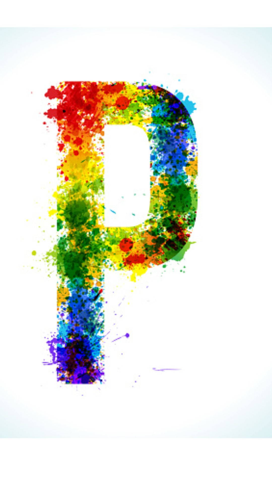 Rainbow Letter P Background