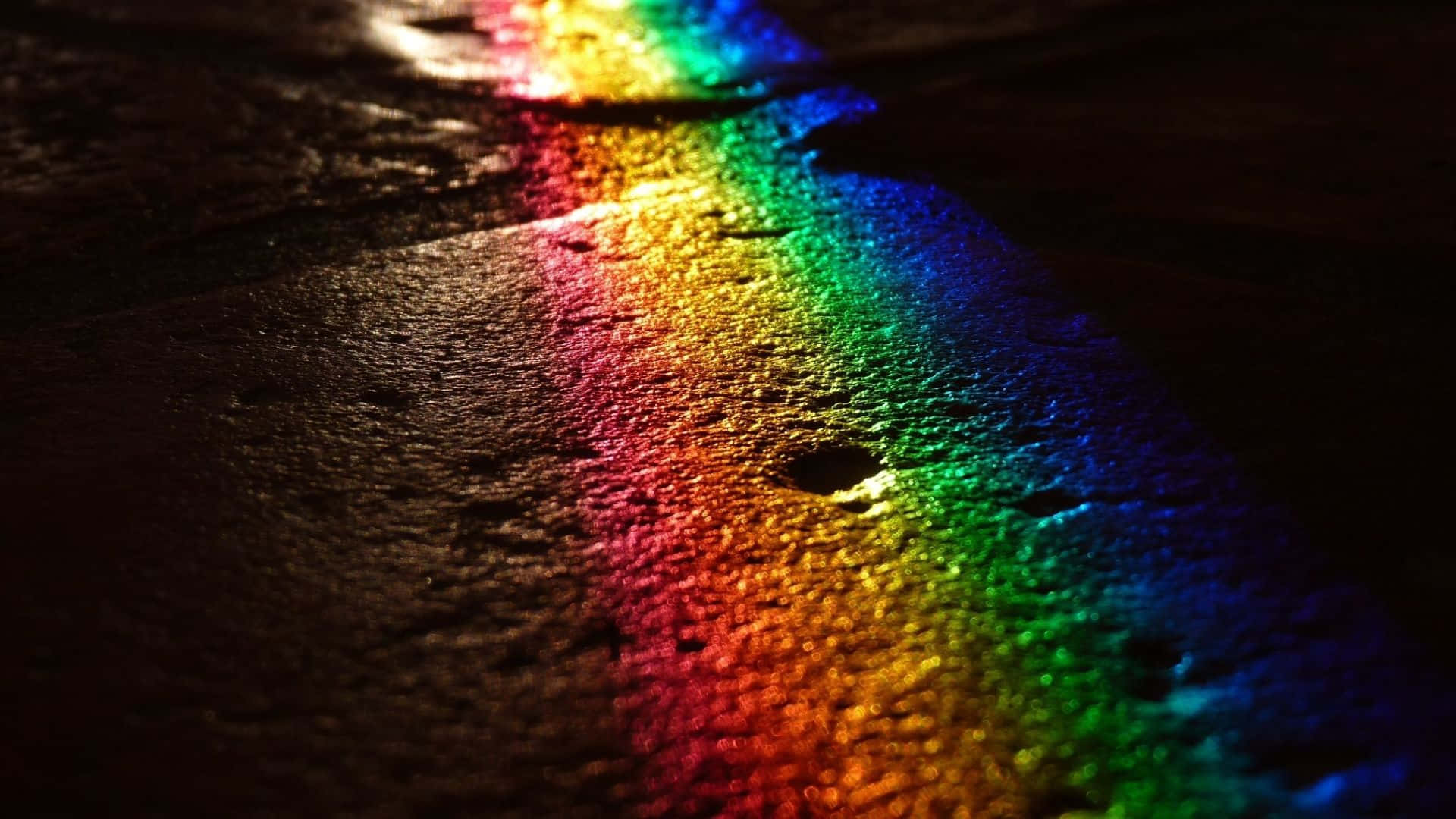 Rainbow Light Reflectionon Surface Background
