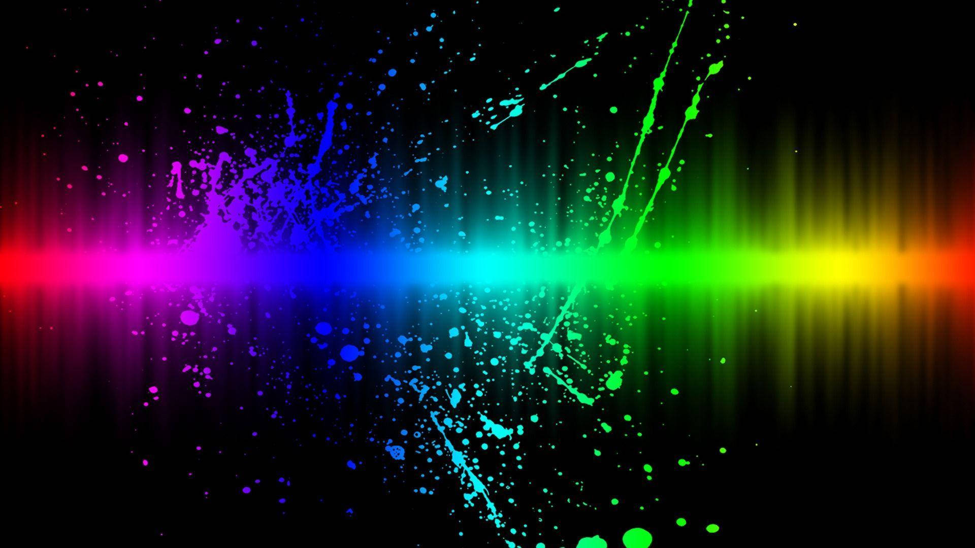 Rainbow Line Coolest Desktop Background