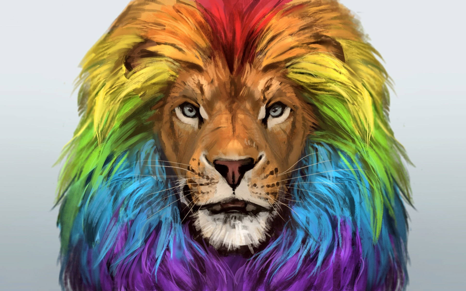 Rainbow Lion Laptop Background