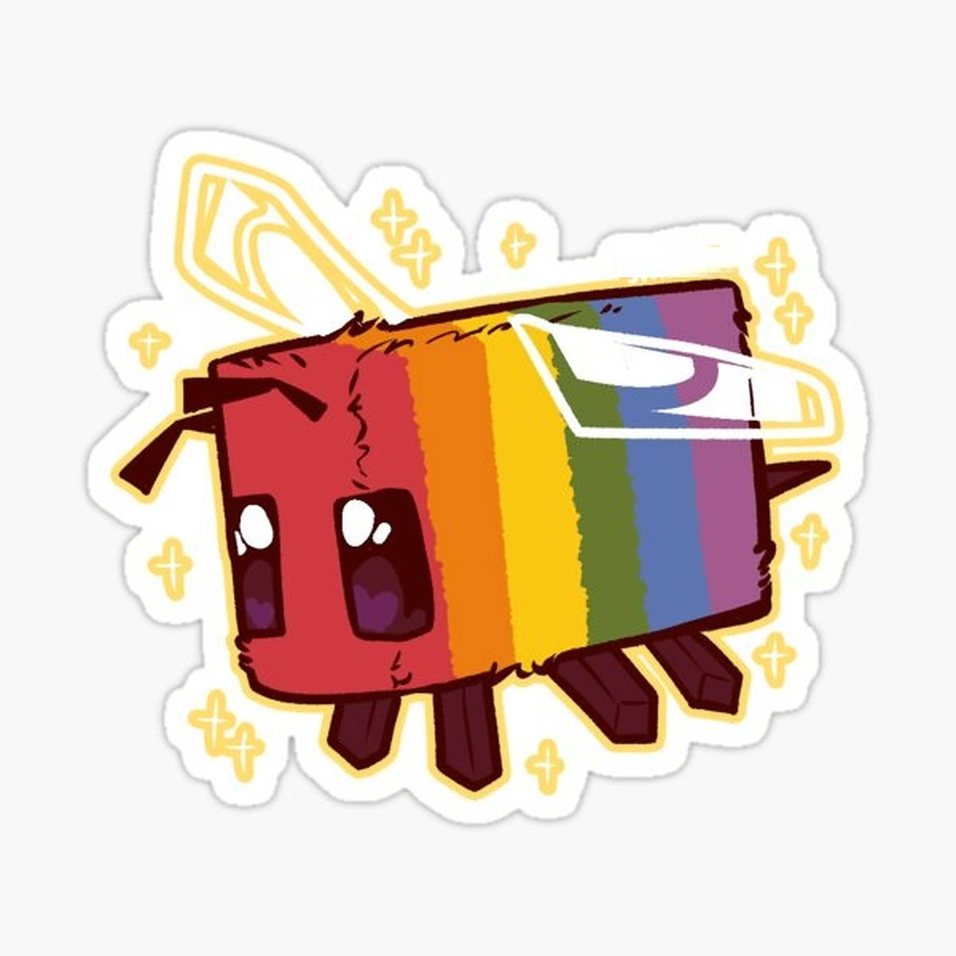Rainbow Minecraft Bee