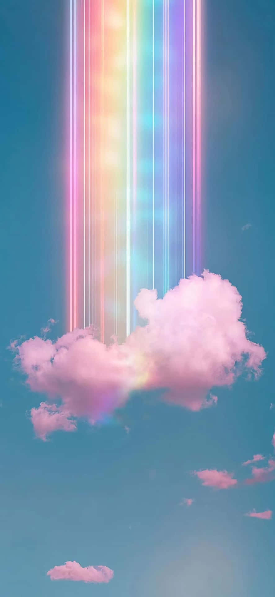 Rainbow Neon Aesthetic 1242 X 2688 Background