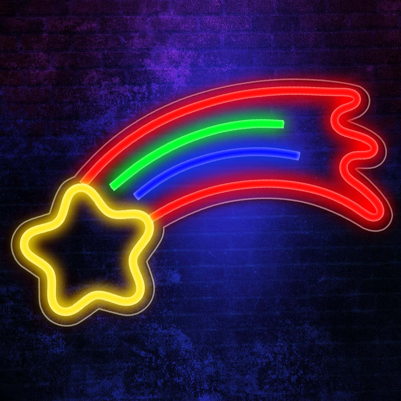 Rainbow Neon Aesthetic 1600 X 1600 Background