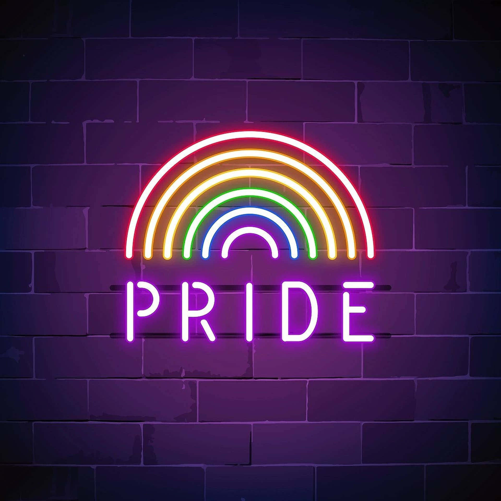 Rainbow Neon Aesthetic 1920 X 1920 Background