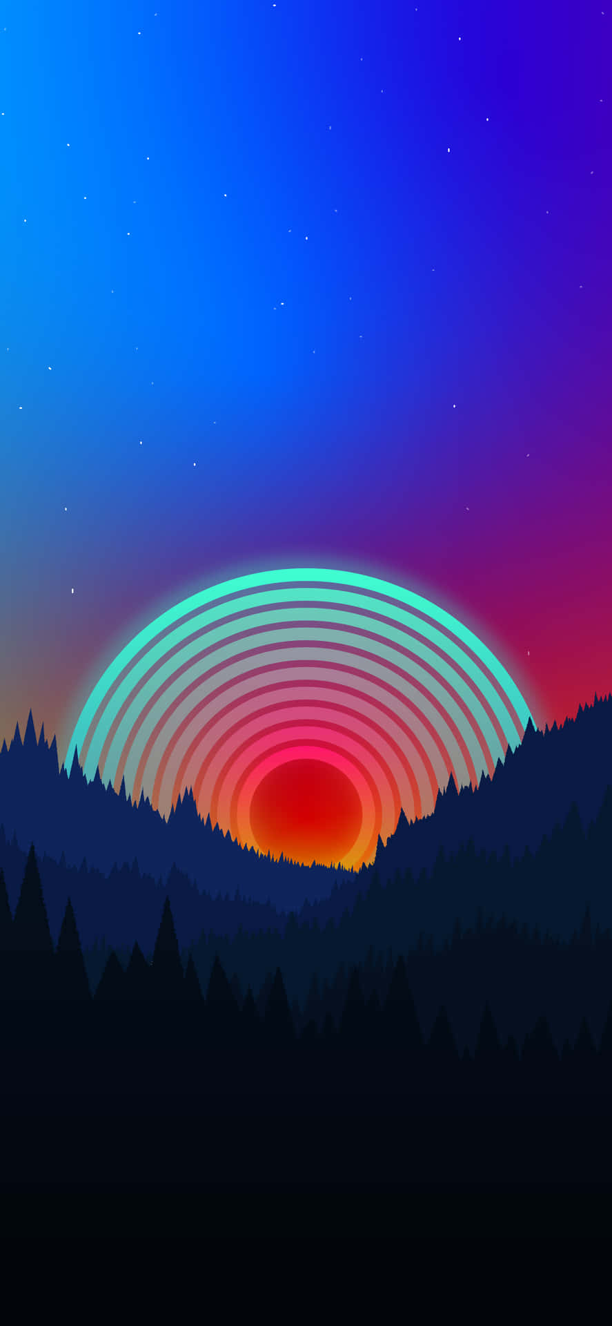 Rainbow Neon Aesthetic 2410 X 5218 Background