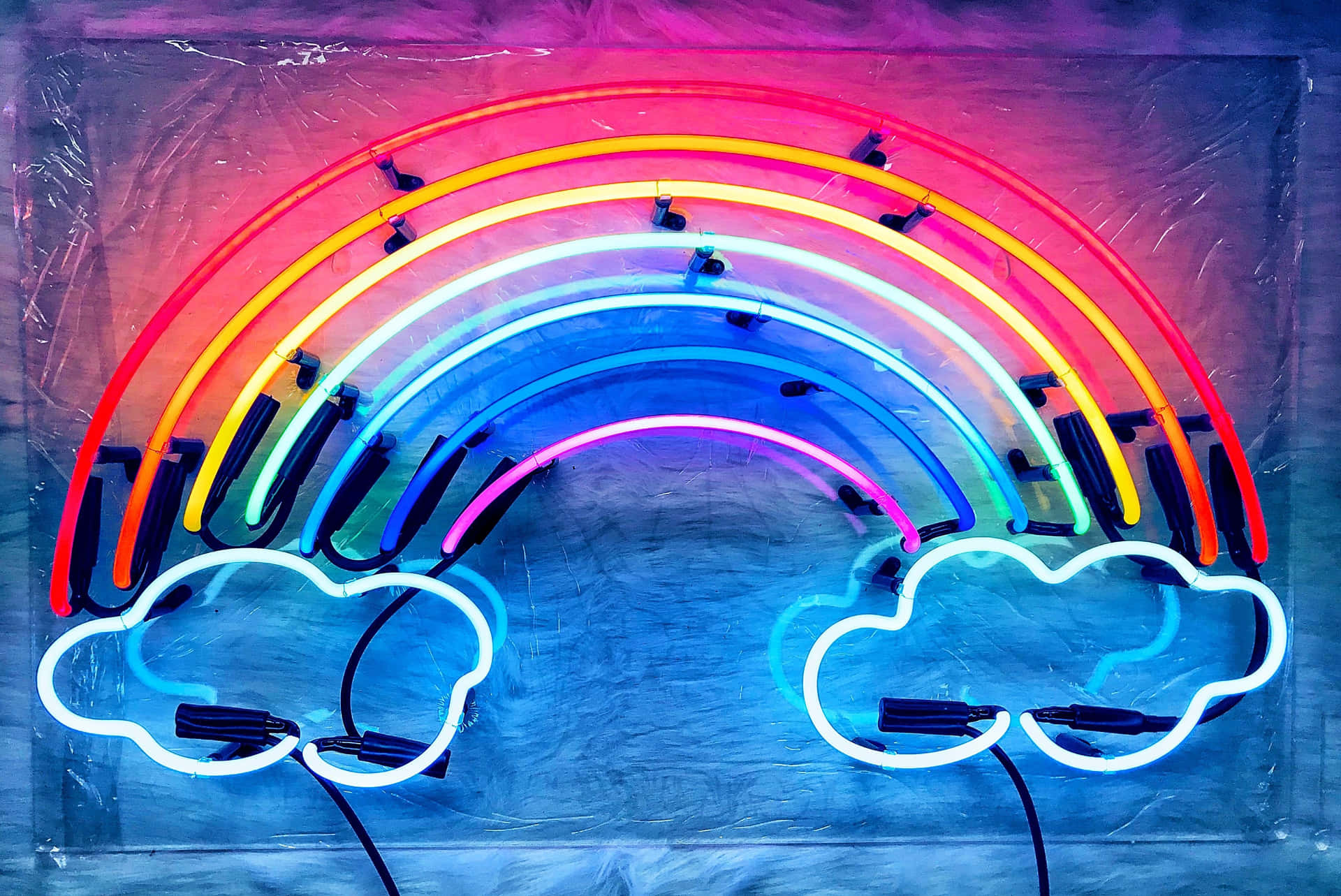 Rainbow Neon Aesthetic 3656 X 2443 Background