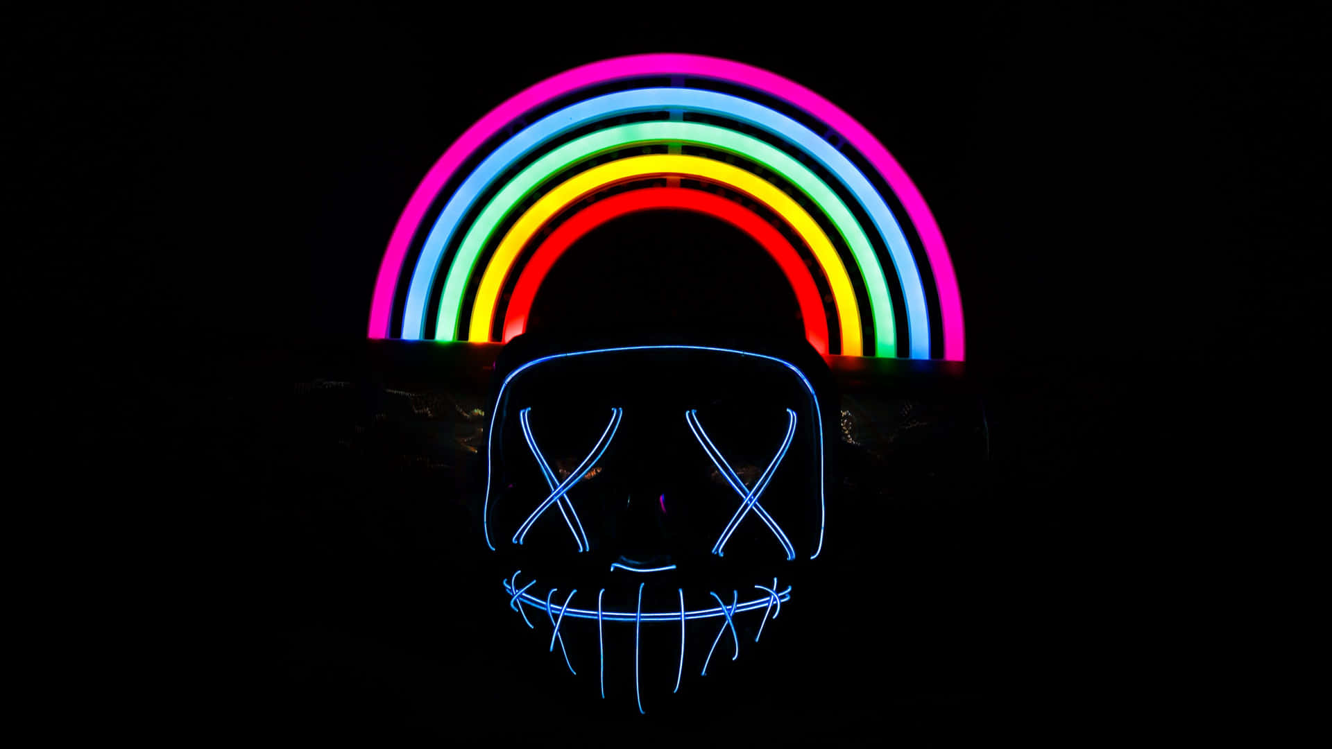 Rainbow Neon Aesthetic 3840 X 2160 Background