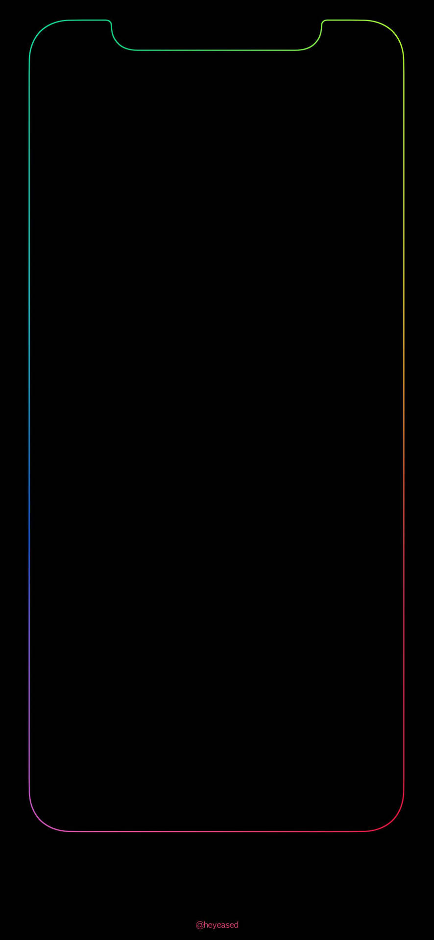 Rainbow Outline Iphone Screen