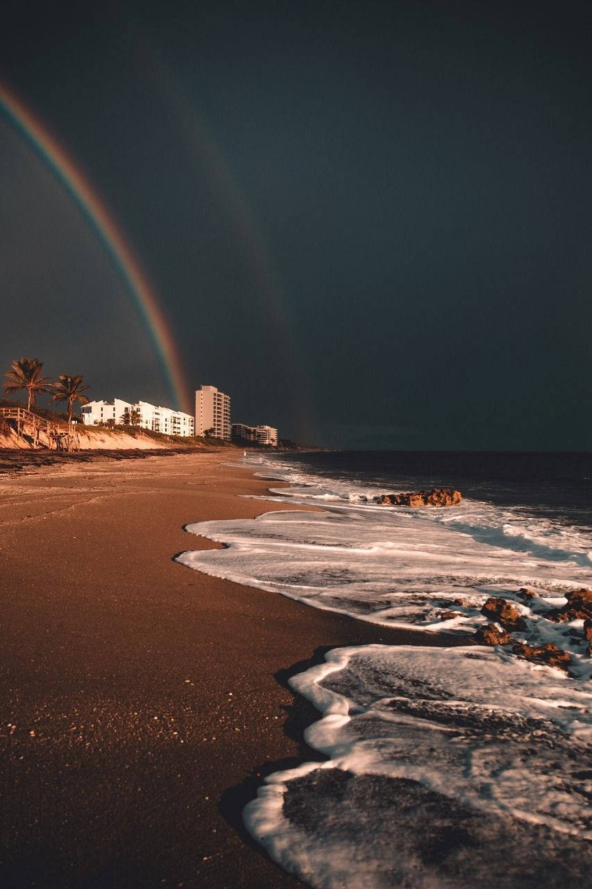 Rainbow Over Florida Background