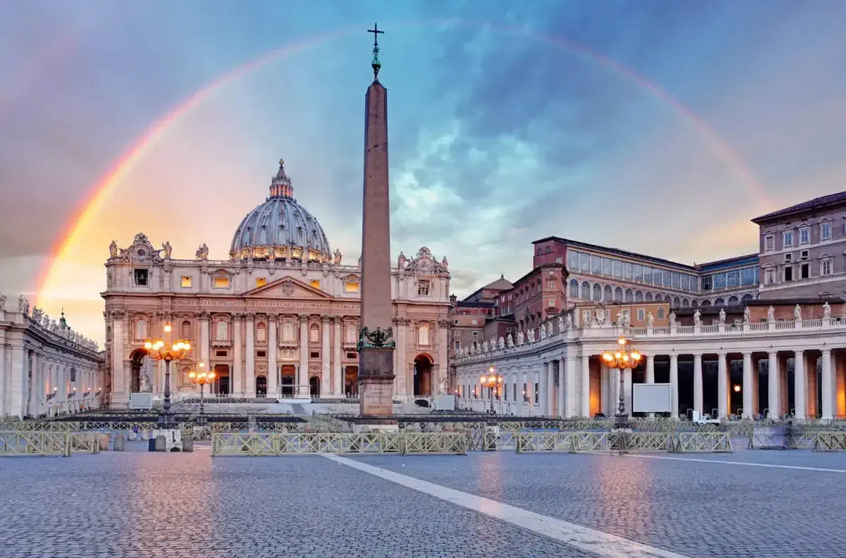 Rainbow Over The Vatican City