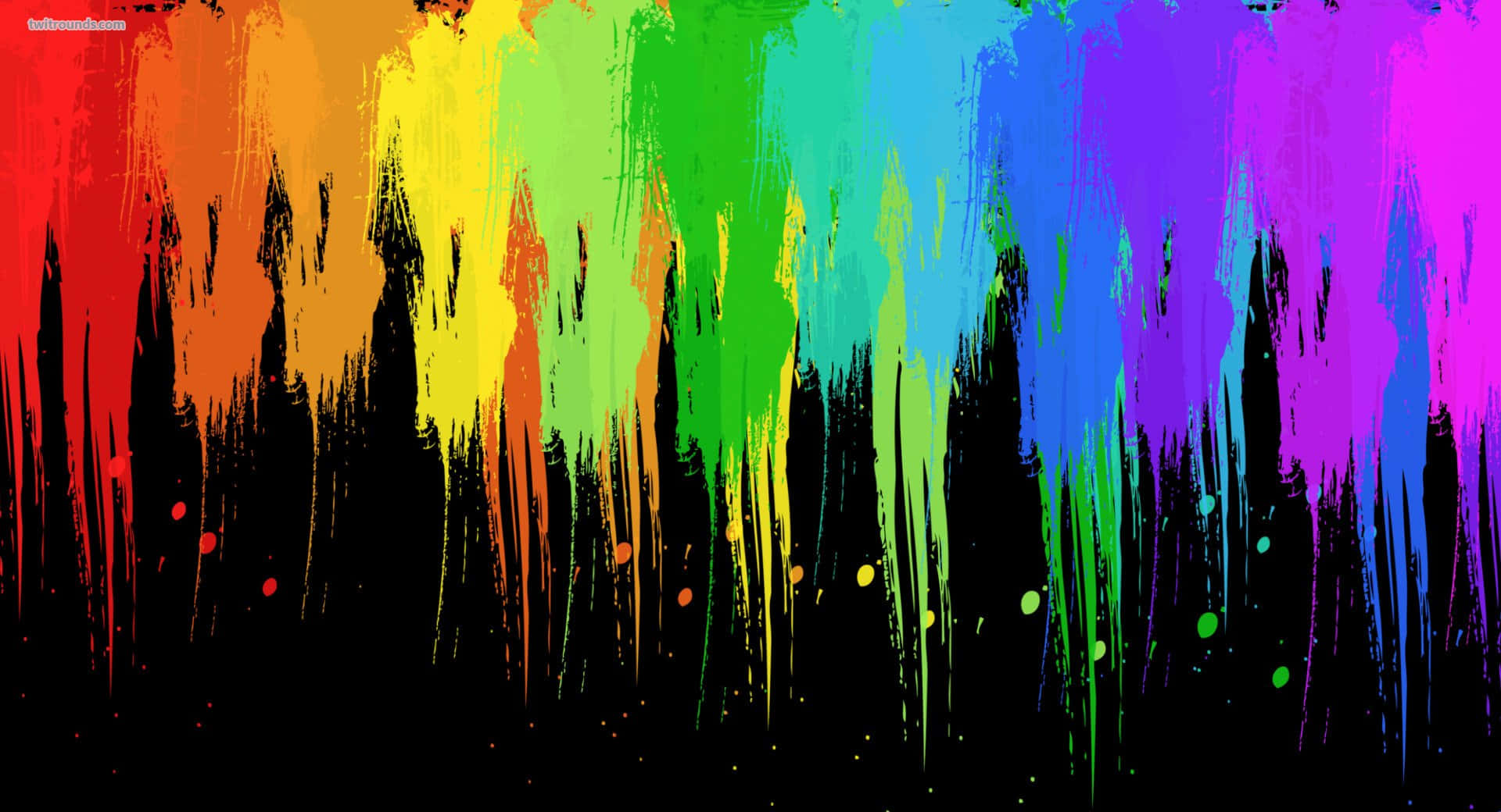 Rainbow Paint Dripping Art Painting Background