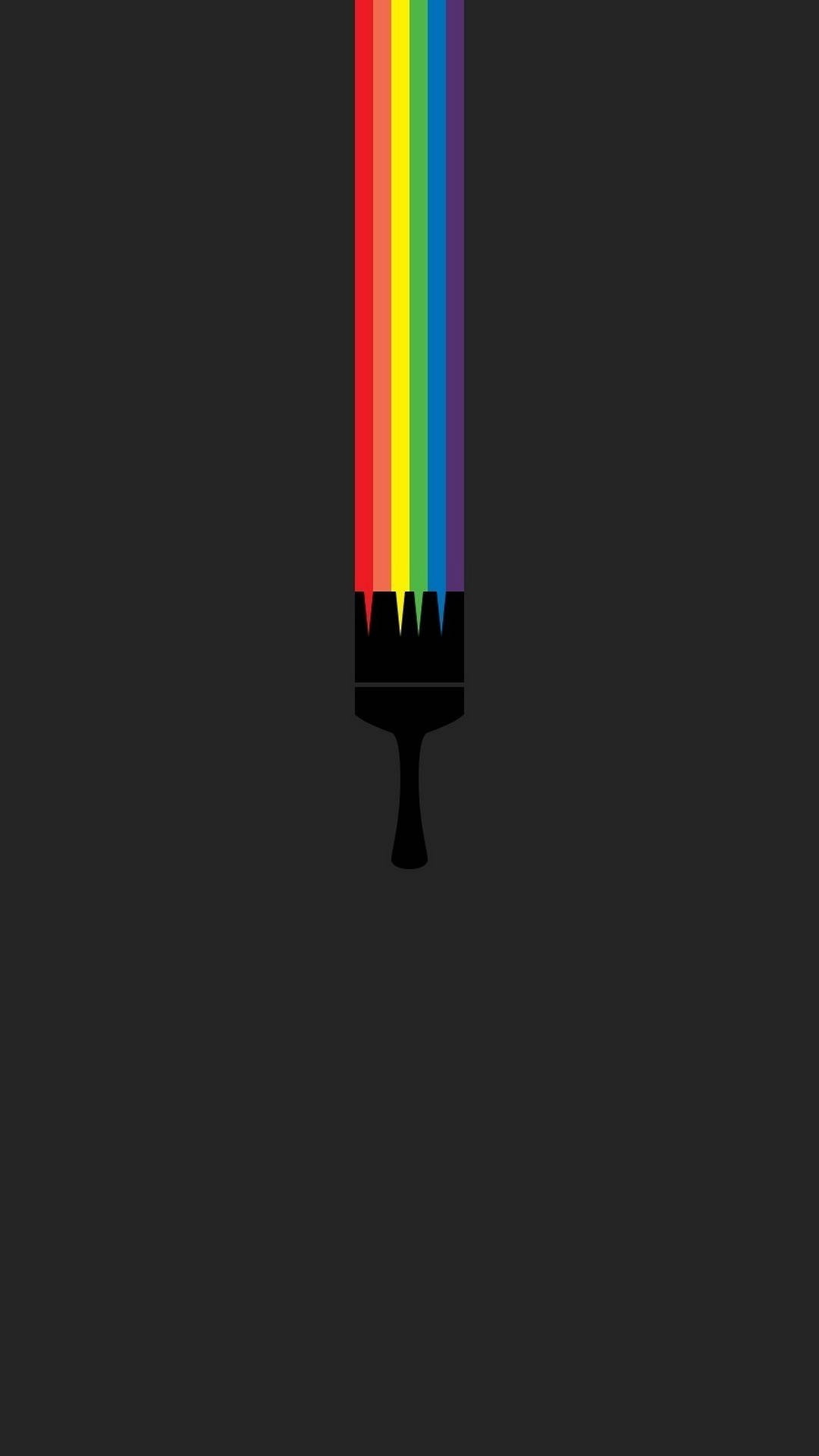 Rainbow Paint Minimalist Phone Background