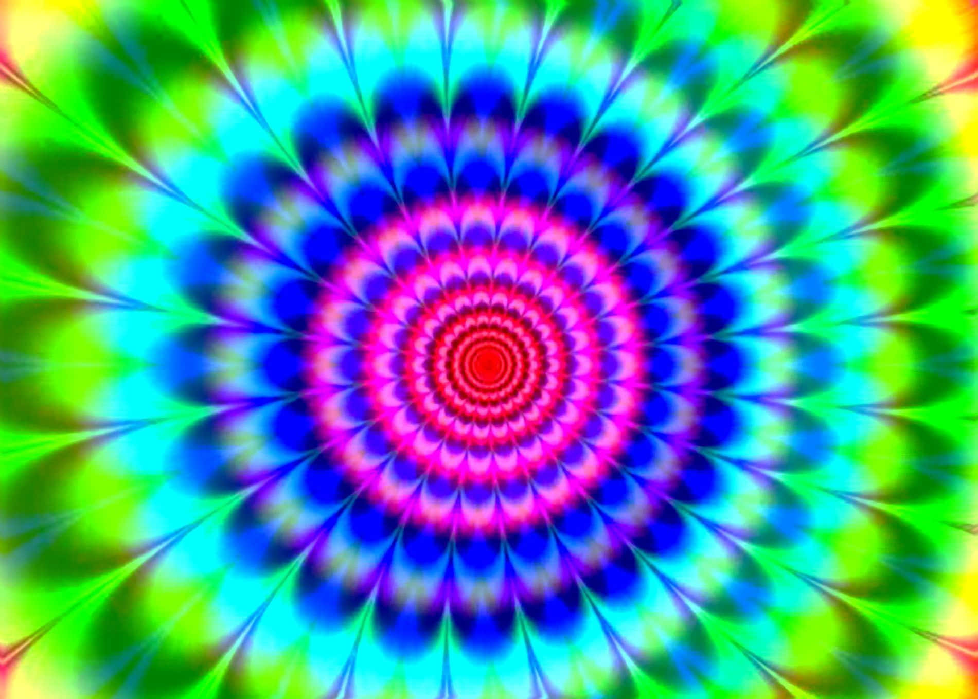 Rainbow Psychedelic Spiral Cool Optical Illusions Background