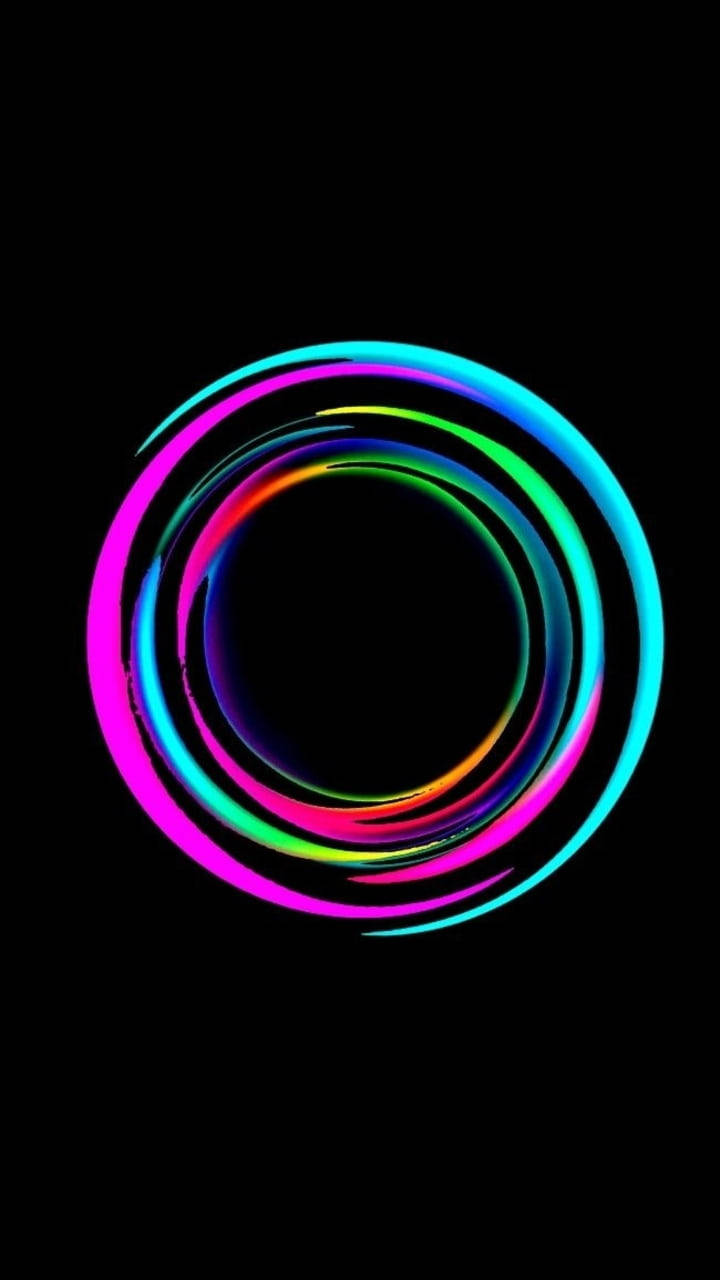 Rainbow Rings Neon Aesthetic Iphone