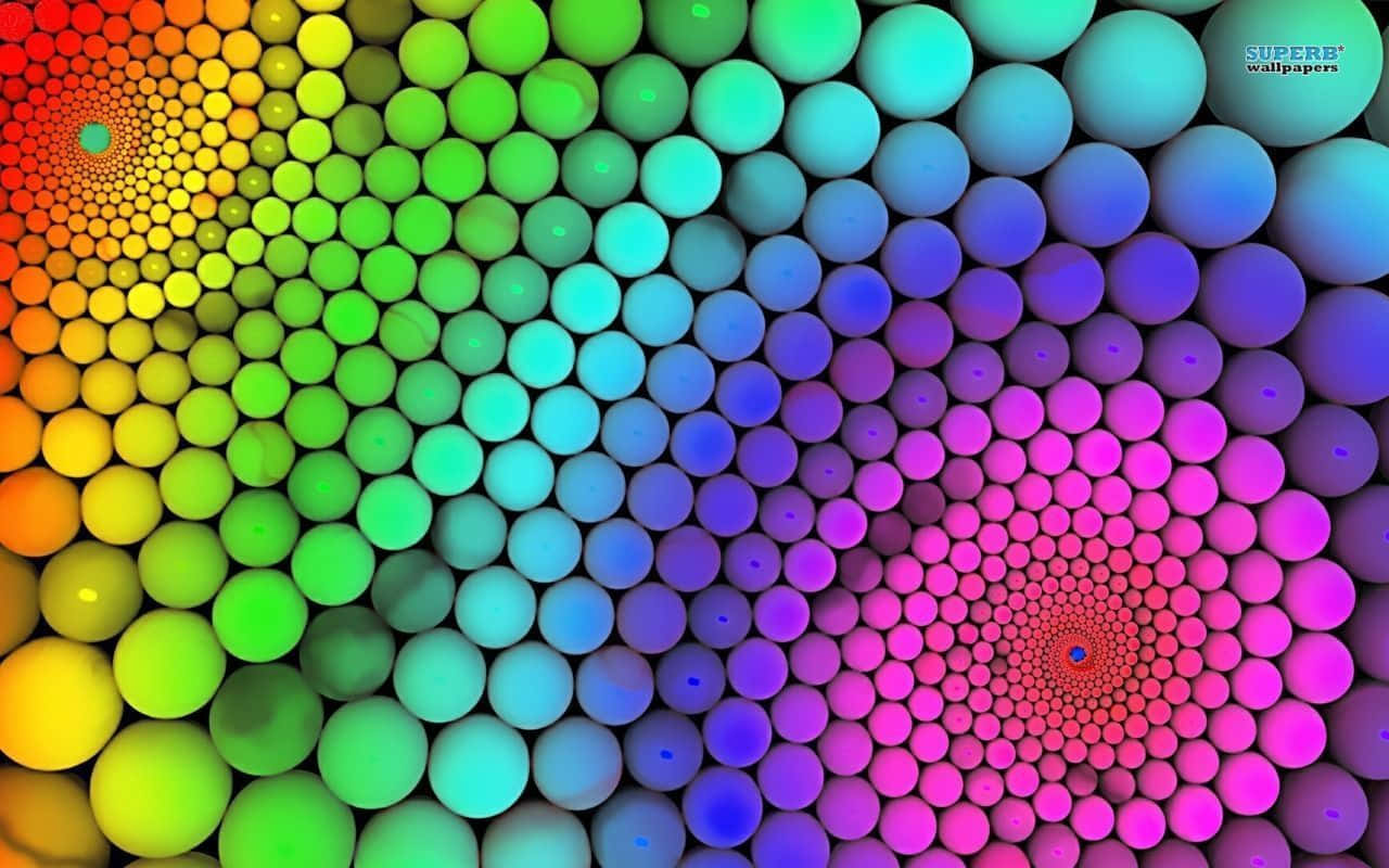 Rainbow Spheres In Cool Optical Illusions Background