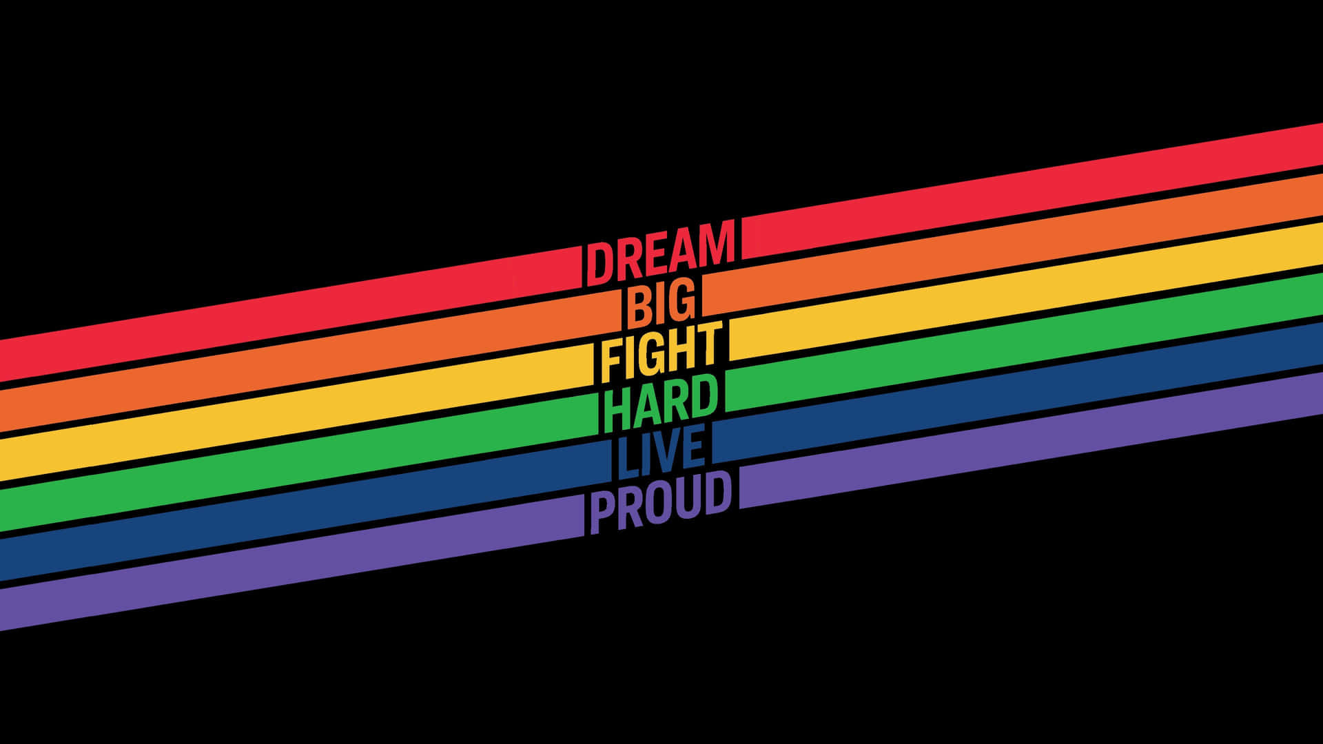 Rainbow Stripe Lines Pride Desktop