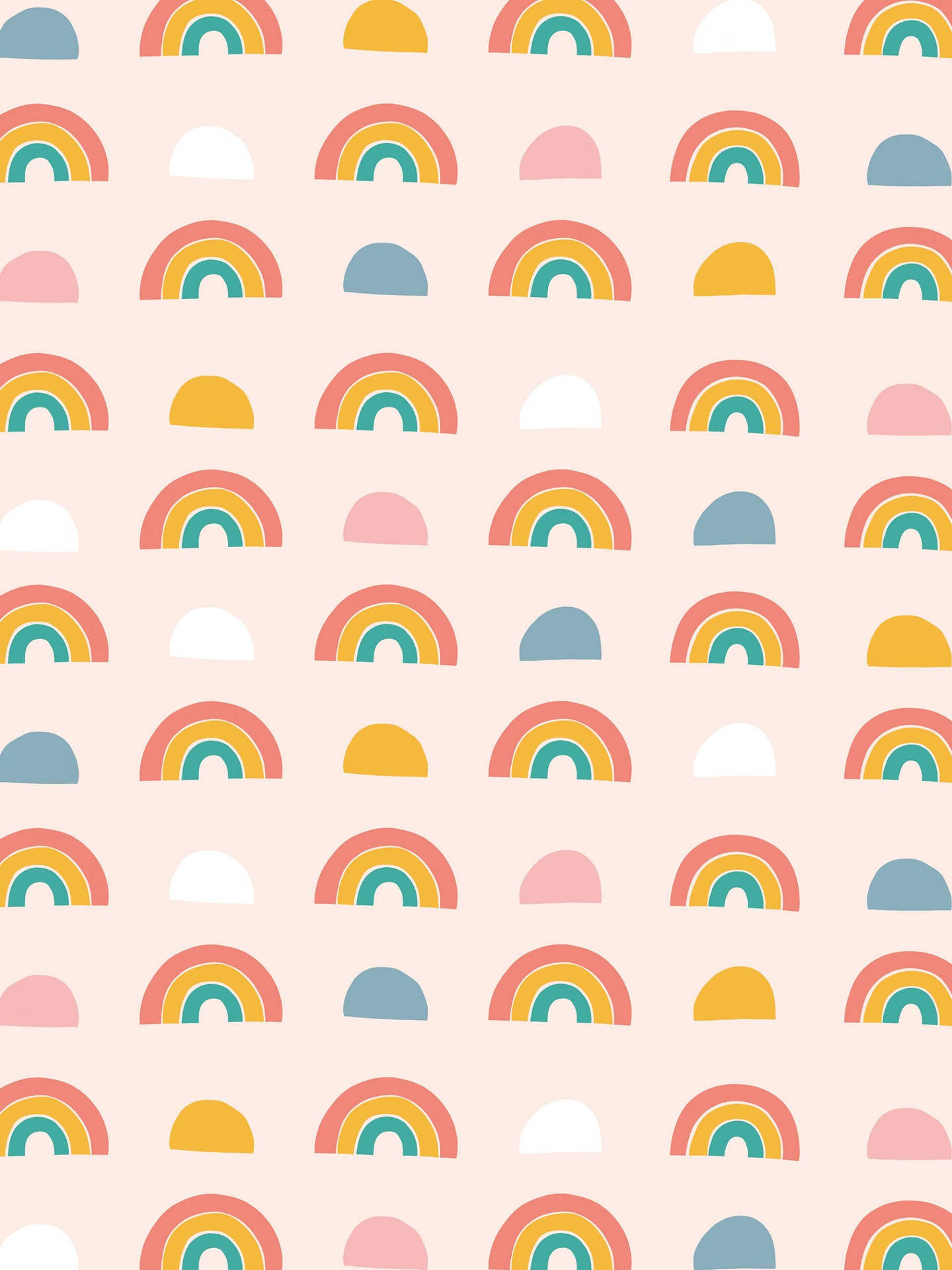 Rainbow Theme Cute Tablet Background