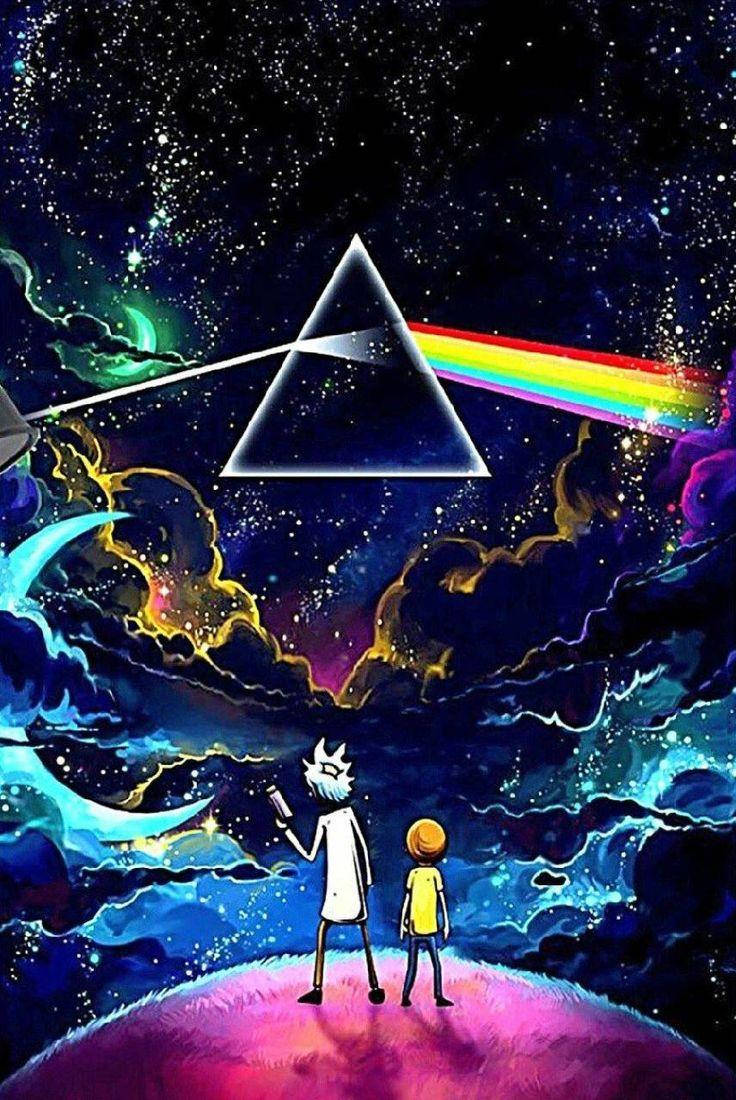 Rainbow Triangle Rick And Morty Iphone Background