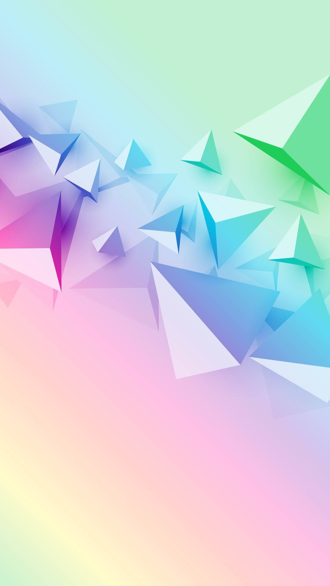 Rainbow Triangles Bright Background Background