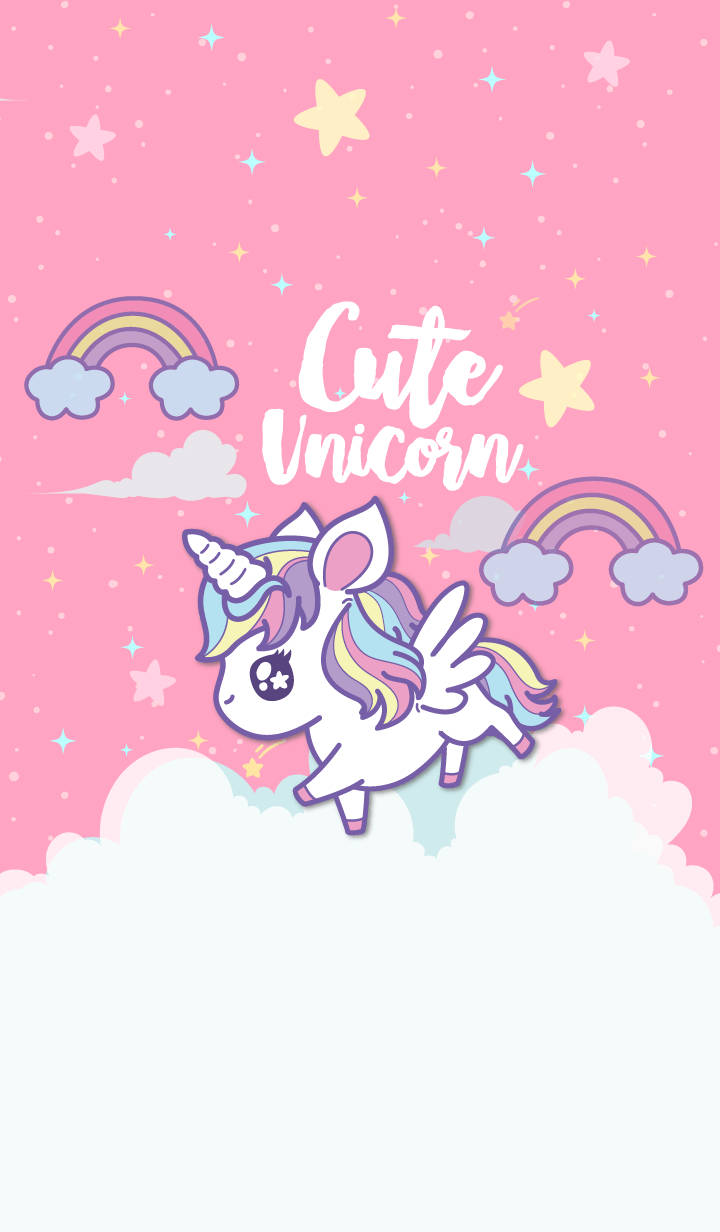 Rainbow Unicorn In The Clouds